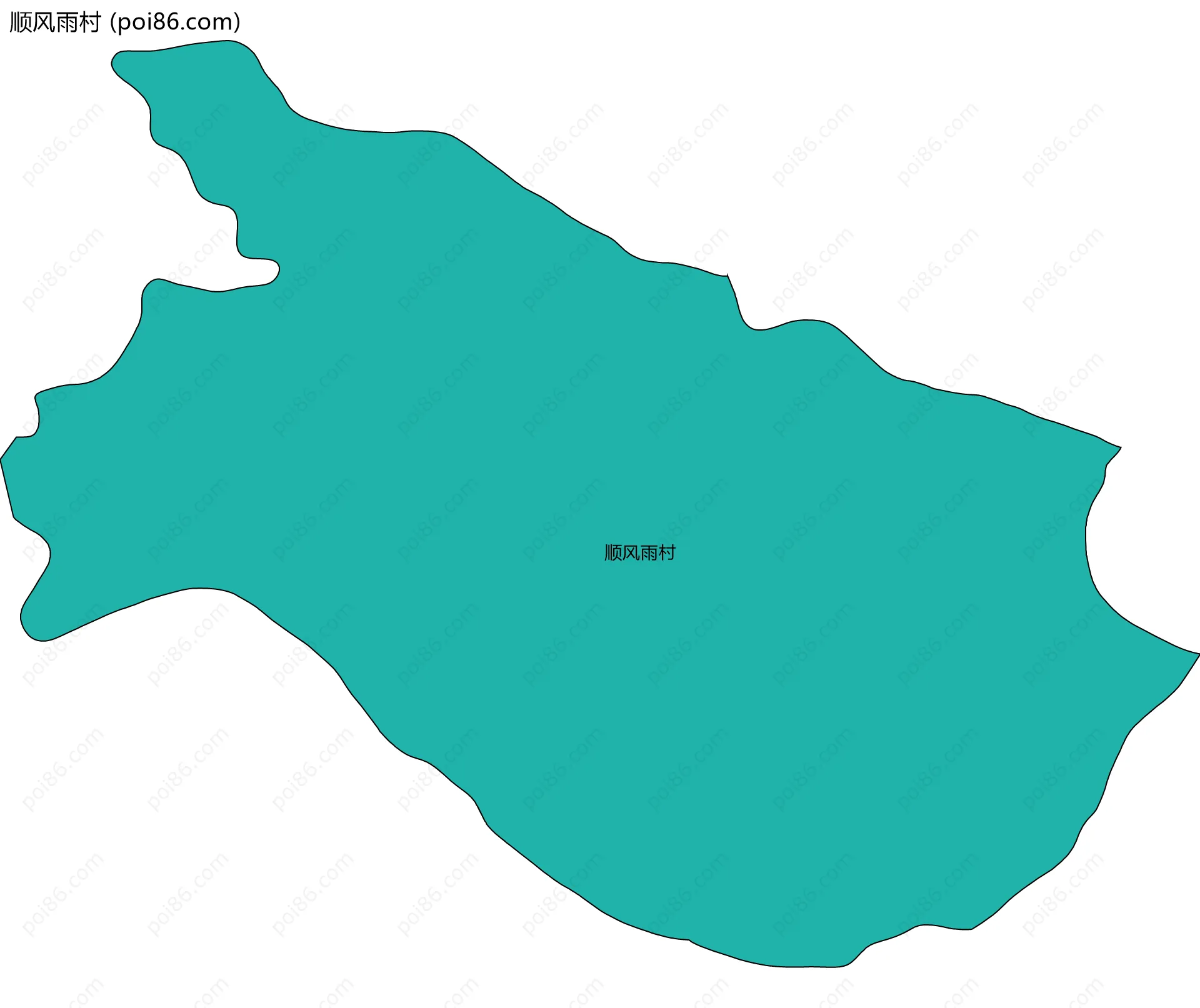 顺风雨村边界地图