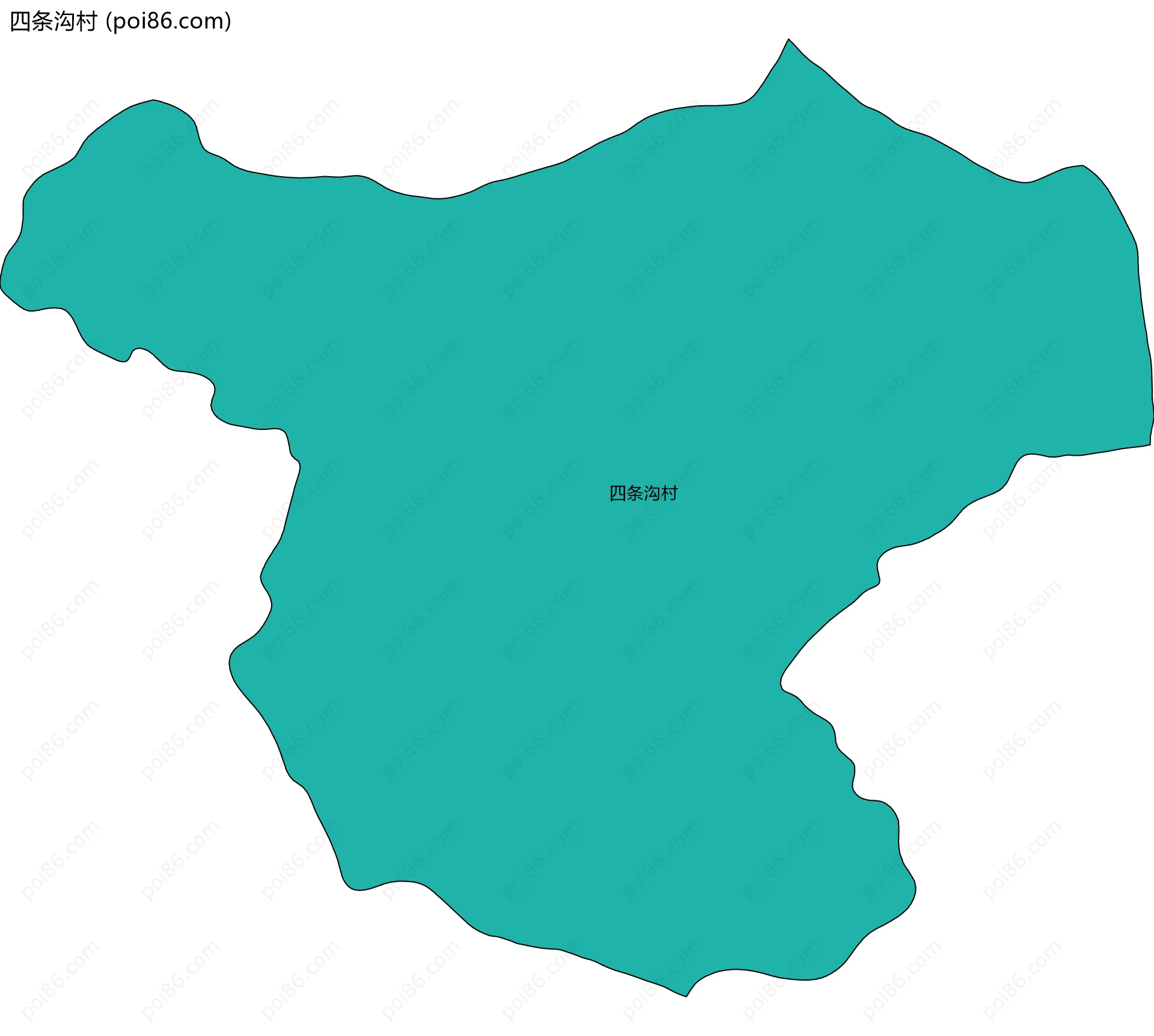 四条沟村边界地图