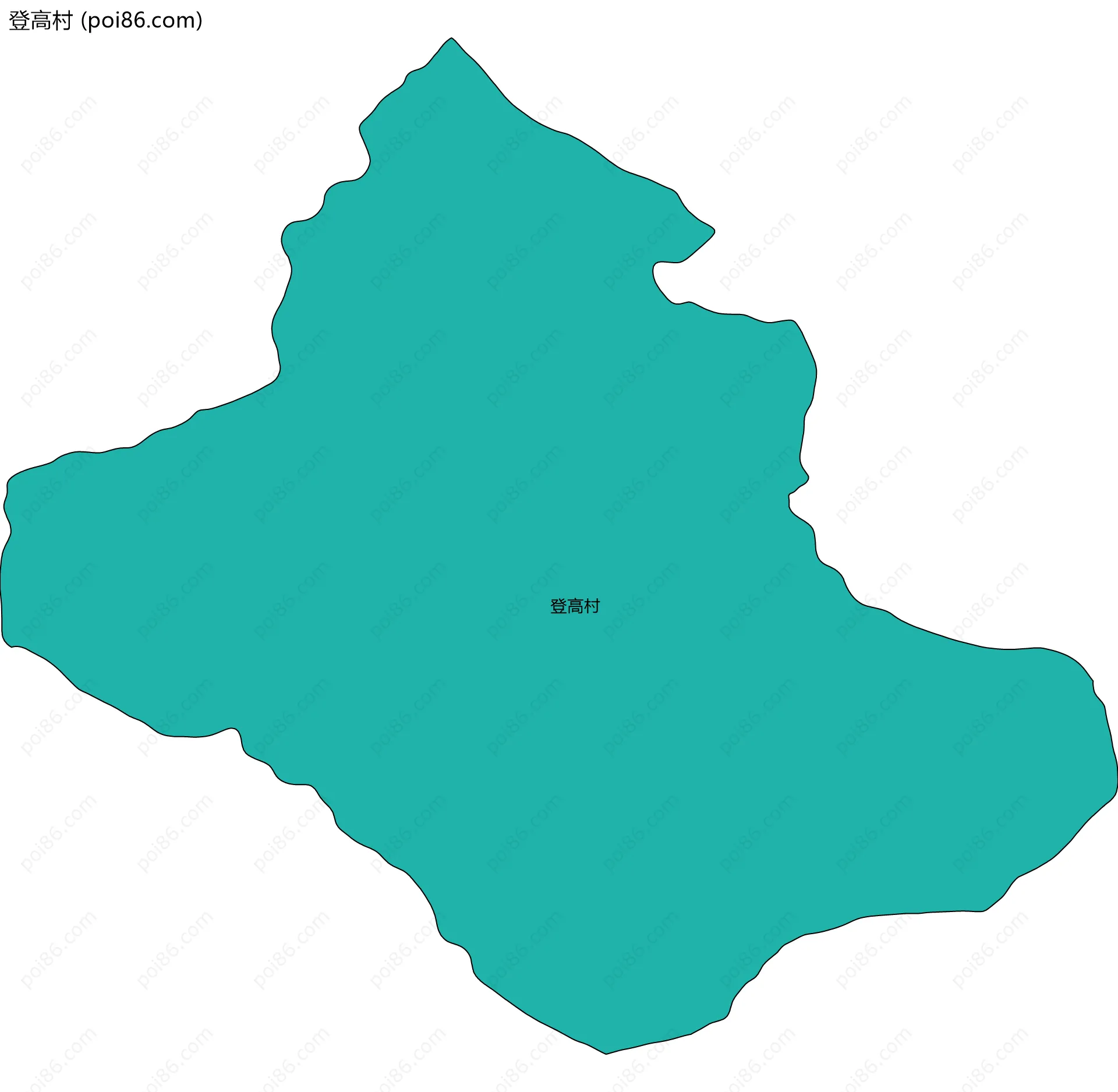 登高村边界地图