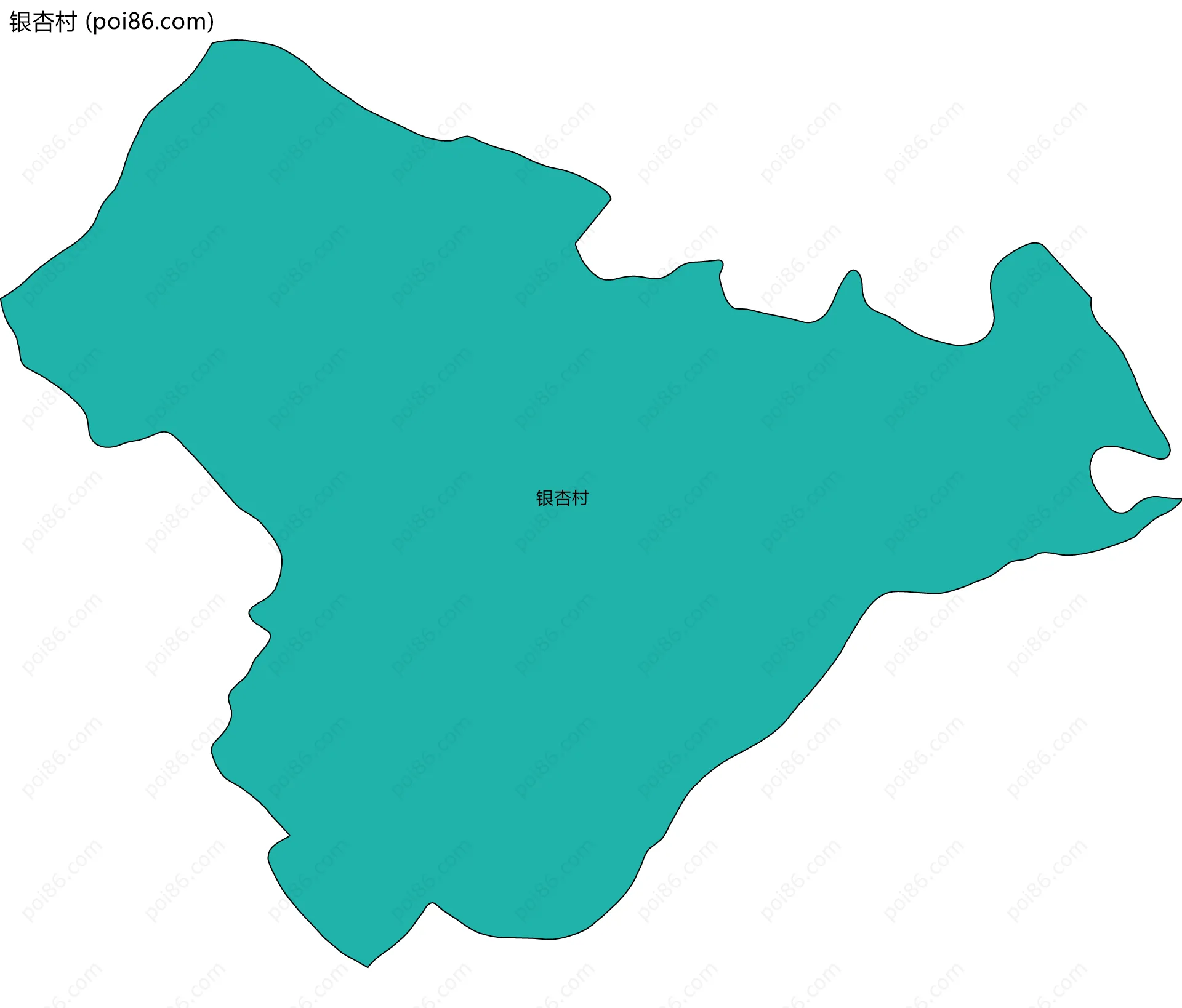 银杏村边界地图