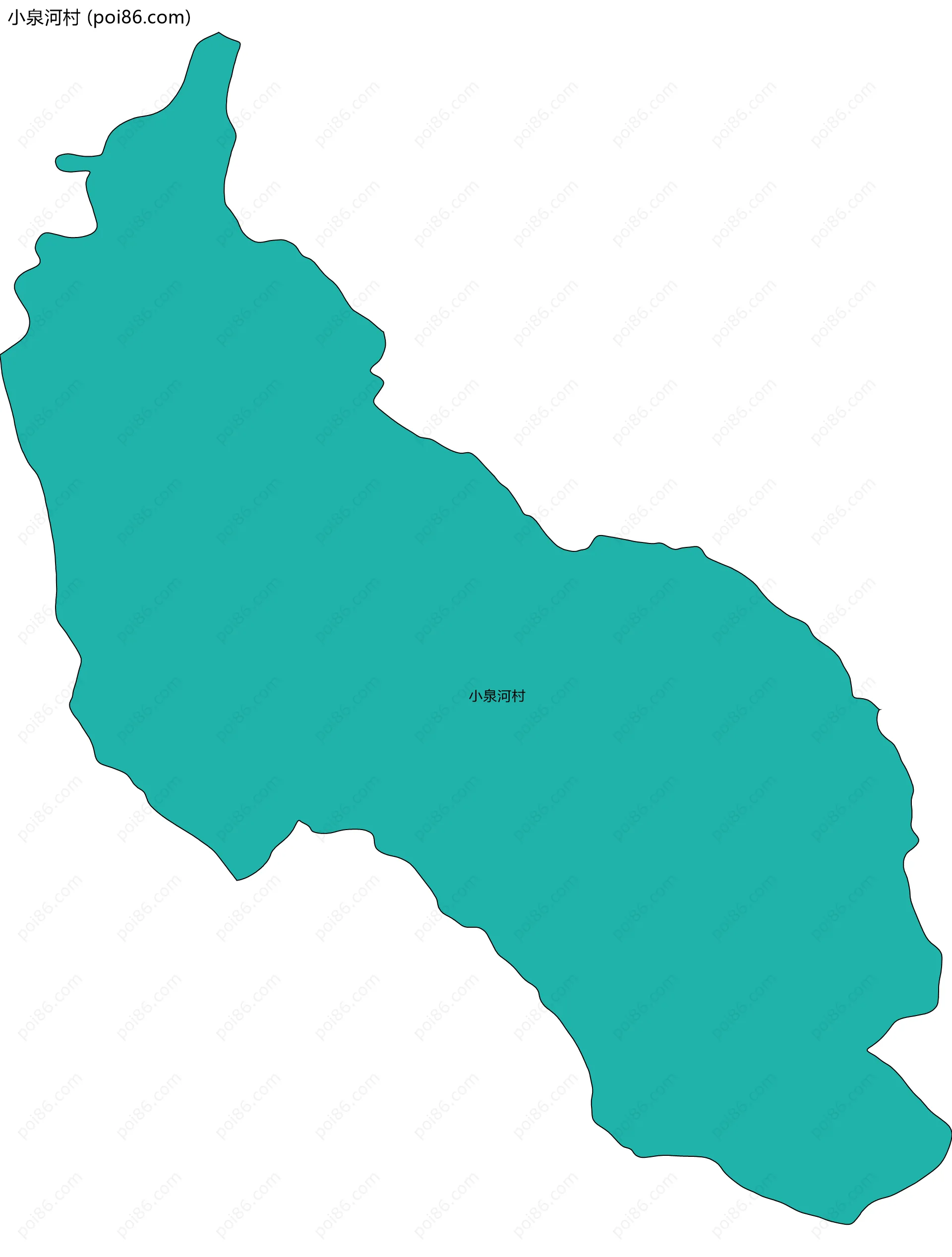 小泉河村边界地图