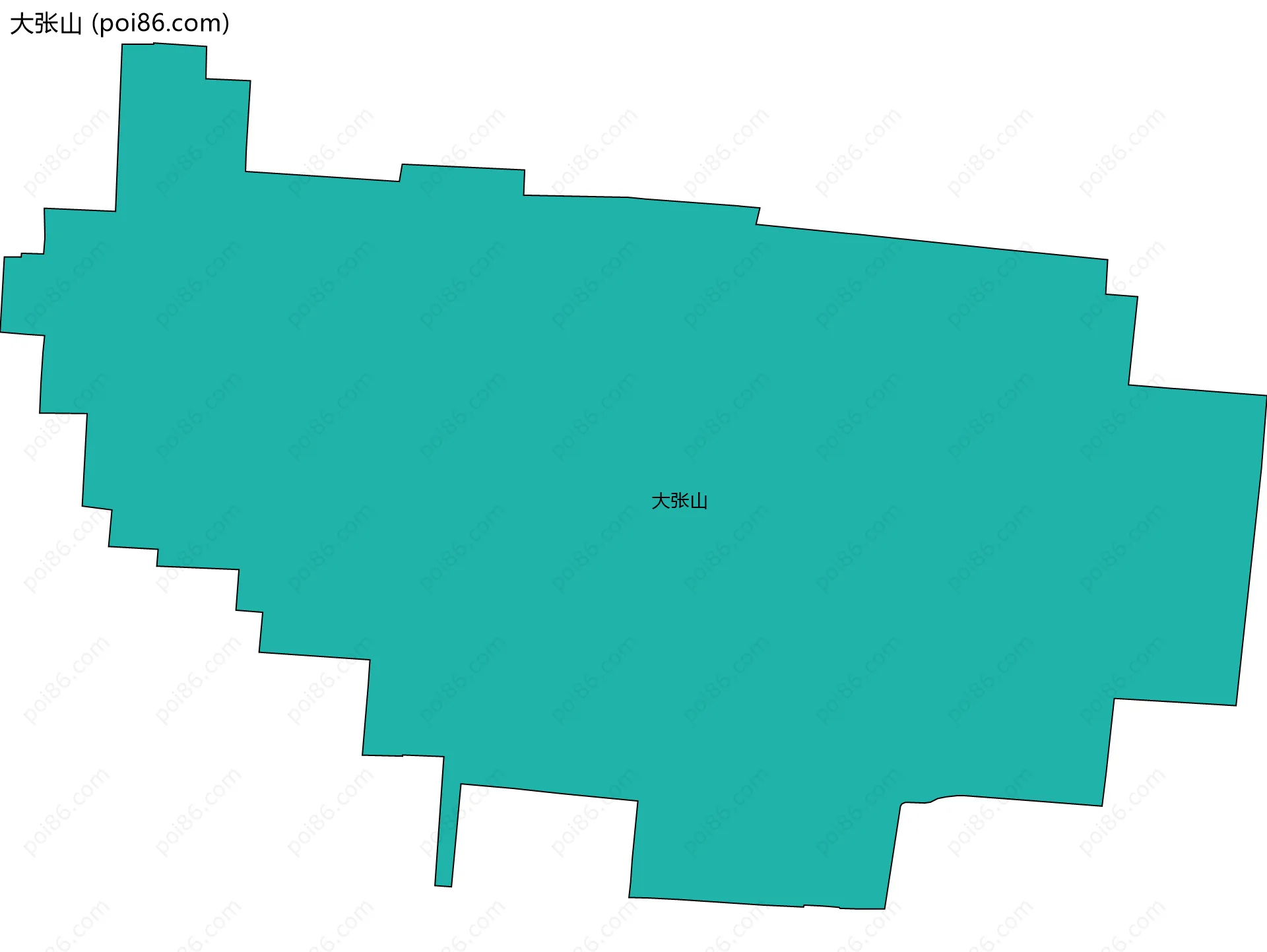 大张山边界地图