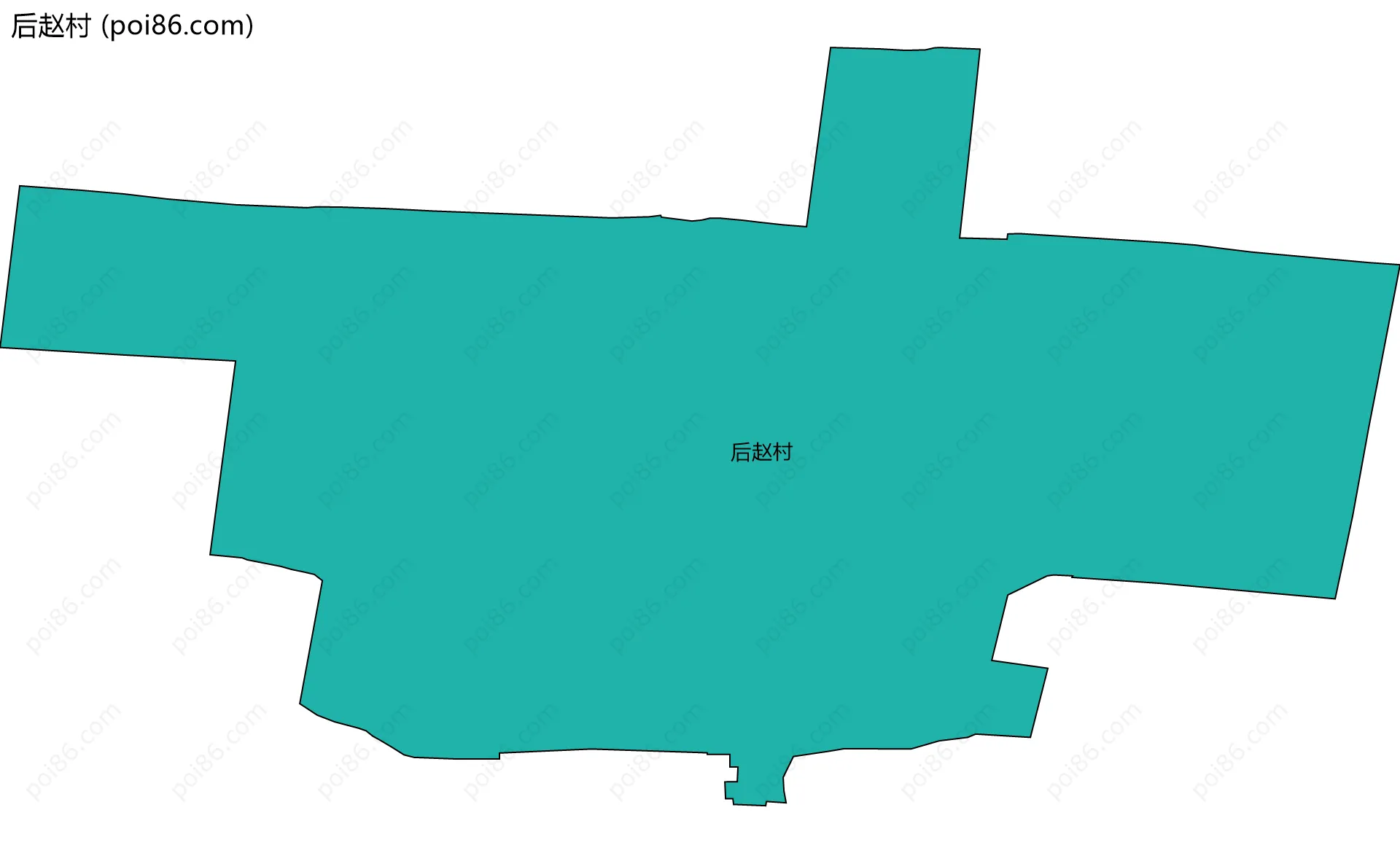后赵村边界地图