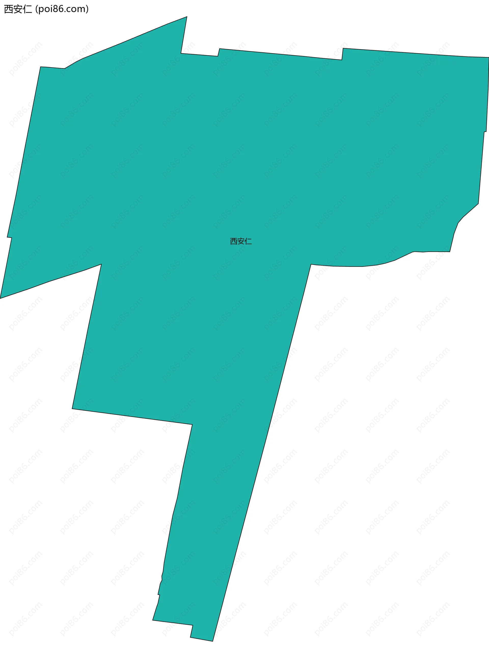 西安仁边界地图