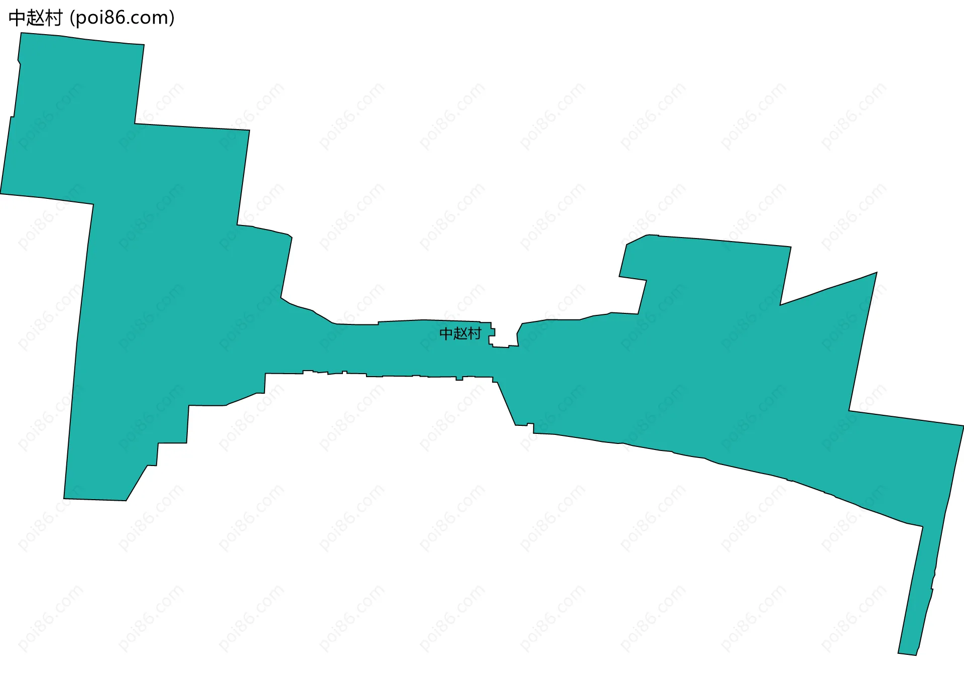 中赵村边界地图