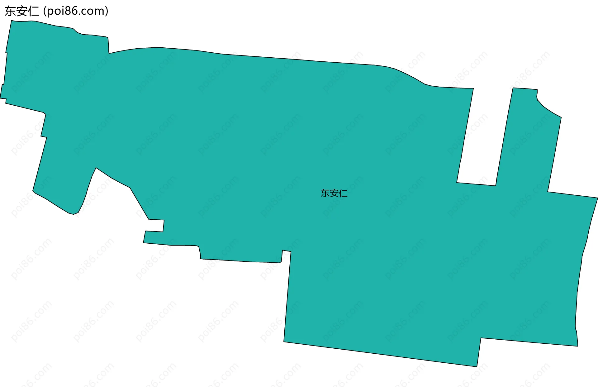 东安仁边界地图