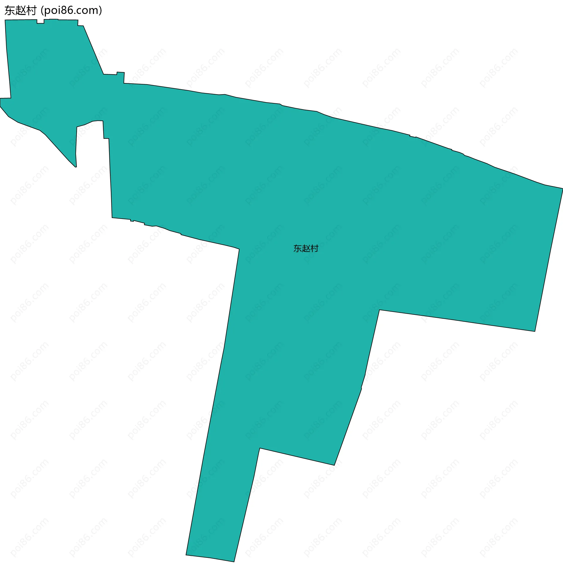 东赵村边界地图