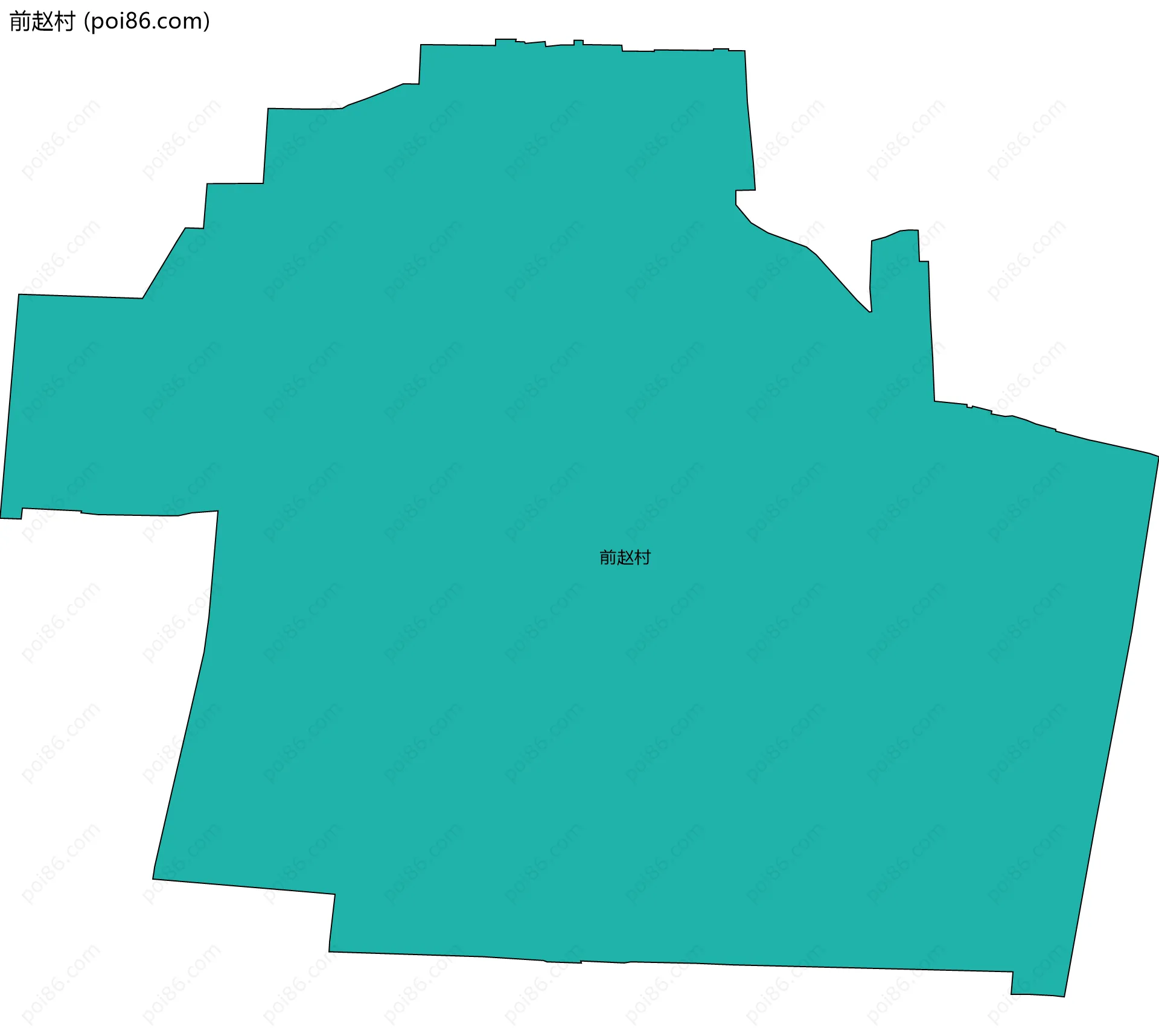 前赵村边界地图