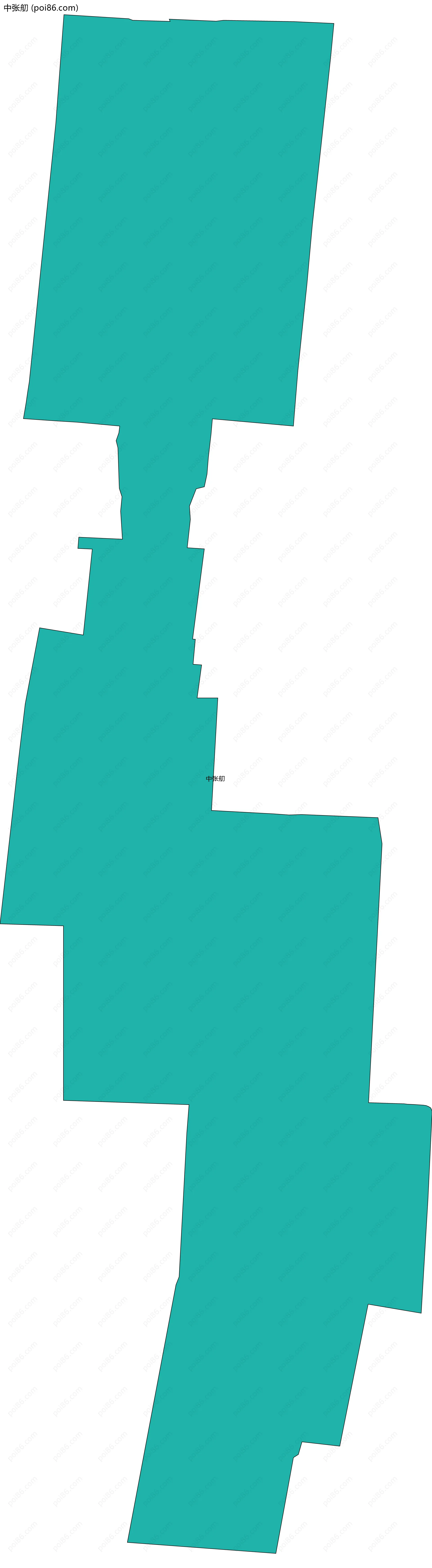 中张舠边界地图