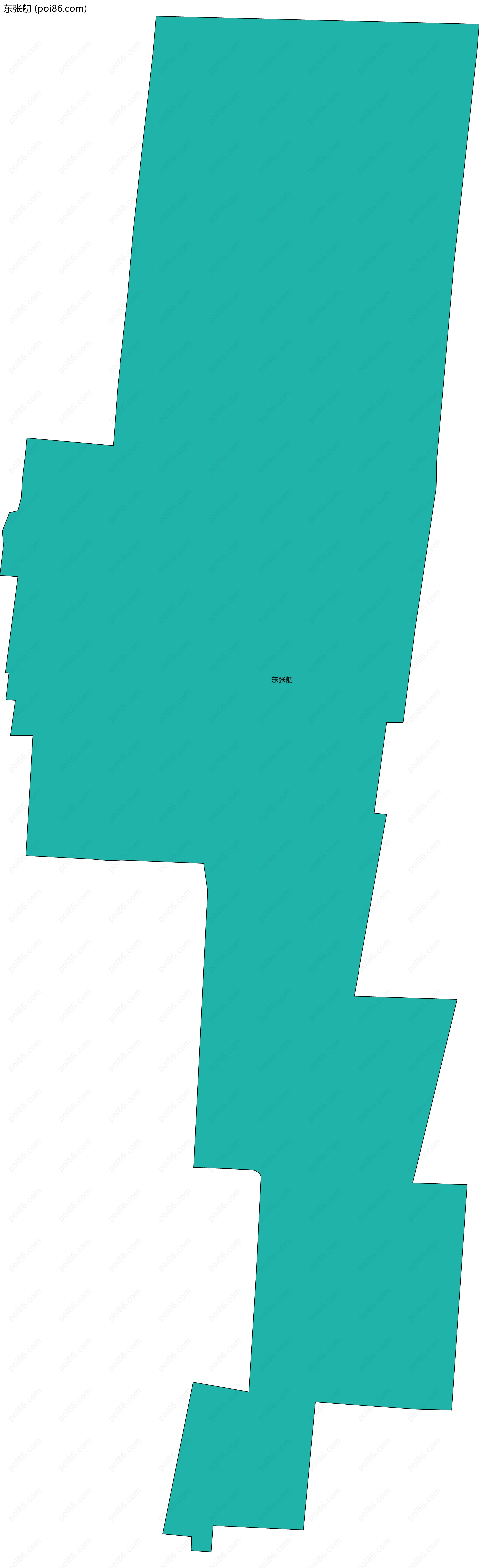 东张舠边界地图