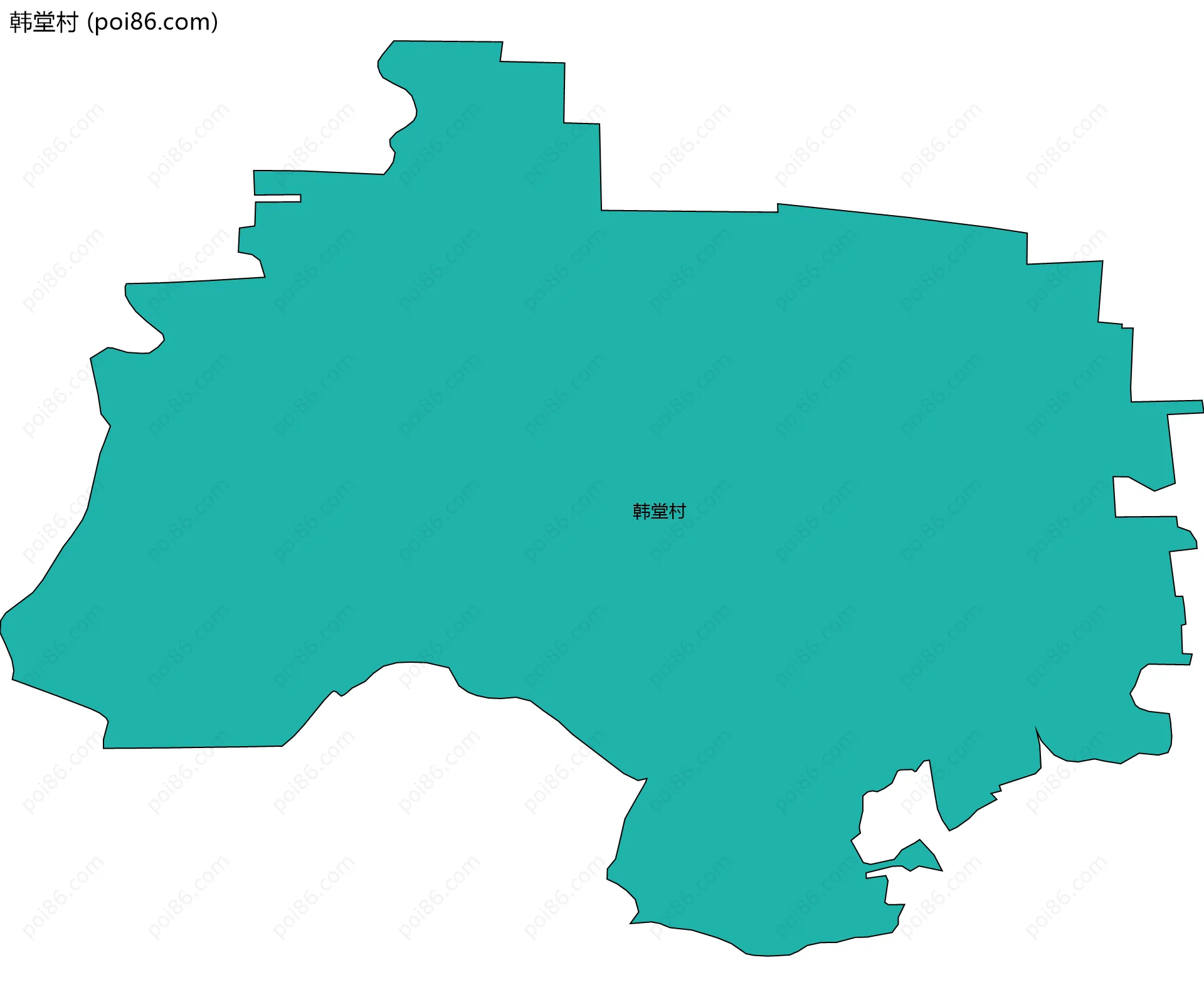 韩堂村边界地图