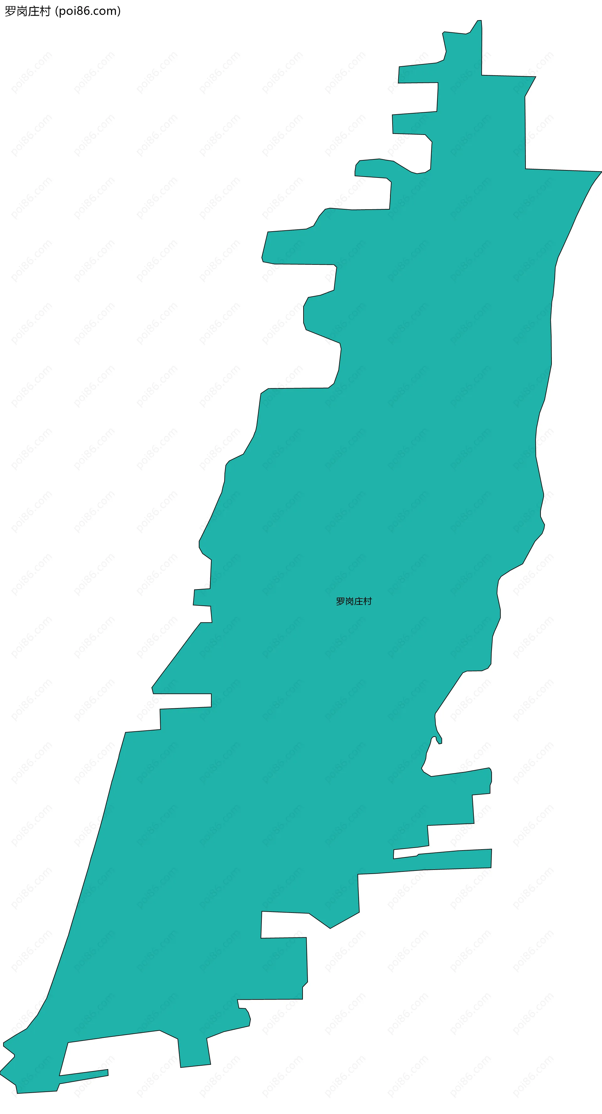 罗岗庄村边界地图