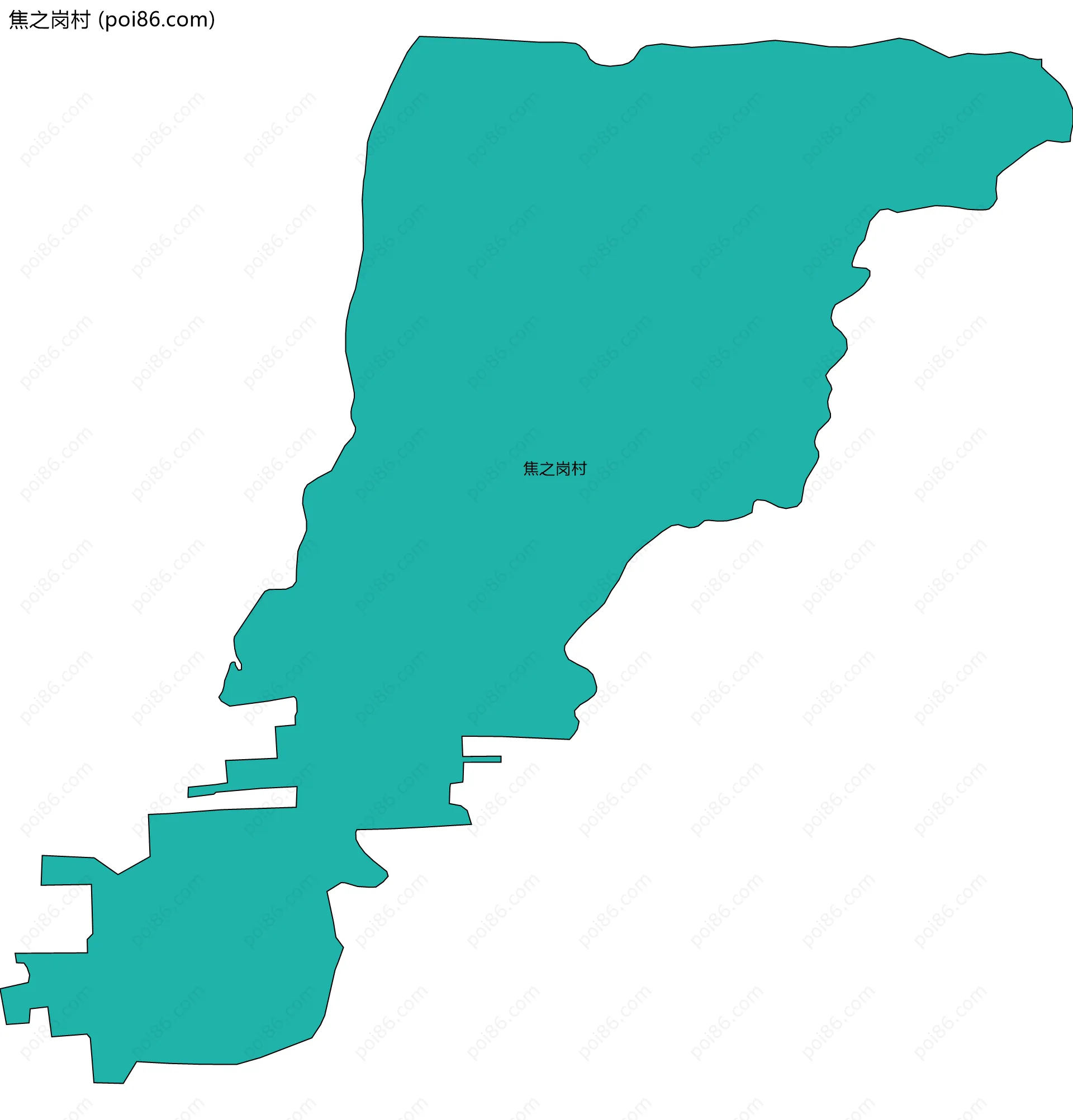 焦之岗村边界地图