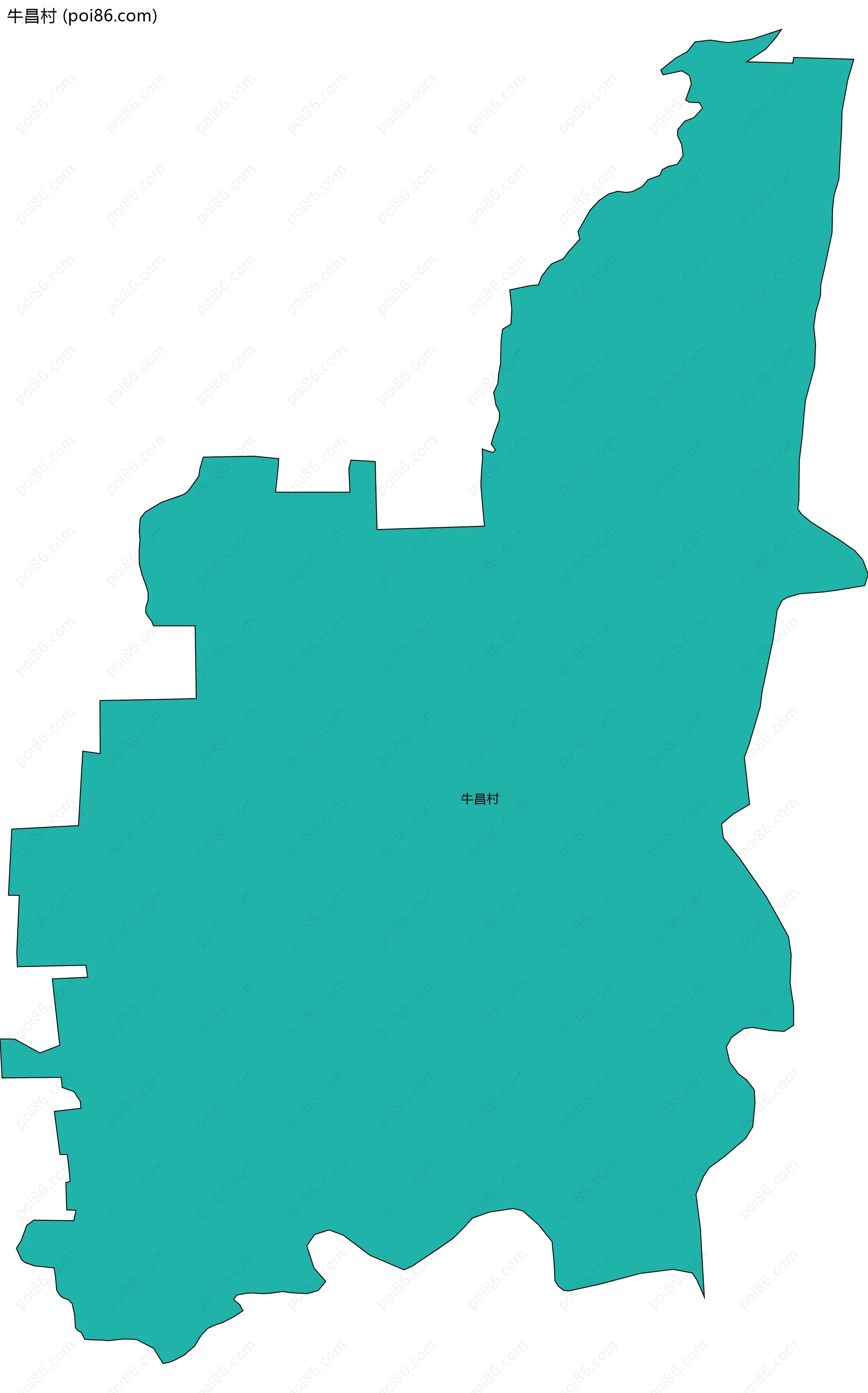 牛昌村边界地图