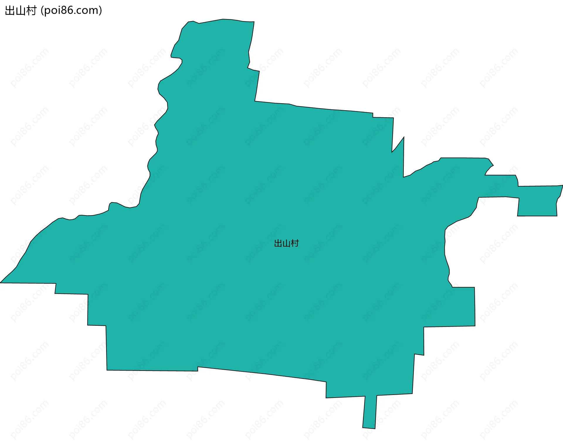 出山村边界地图