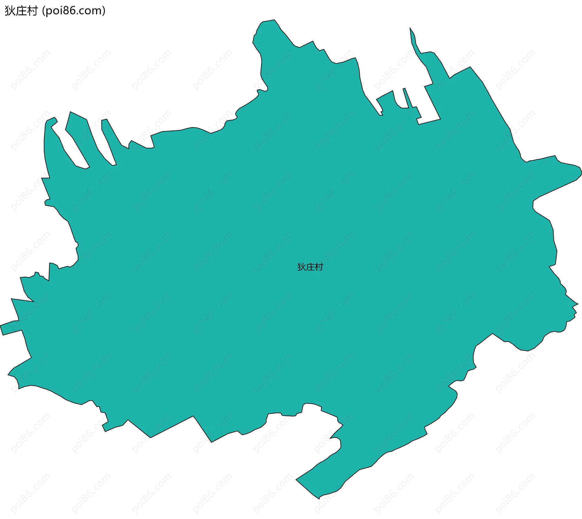 狄庄村边界地图