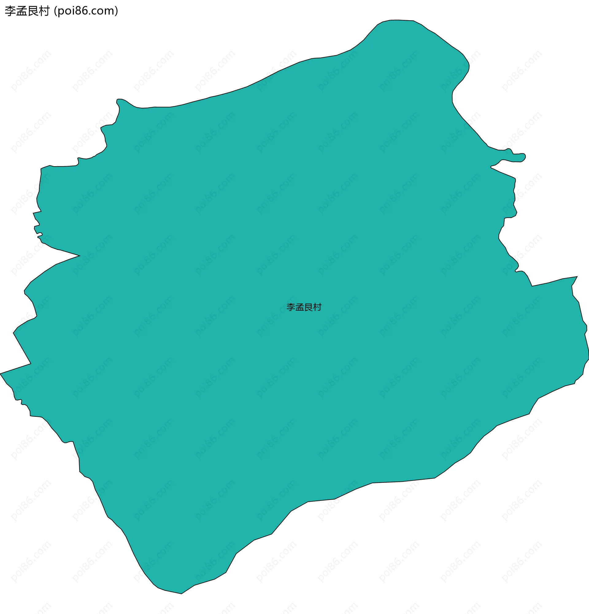 李孟艮村边界地图