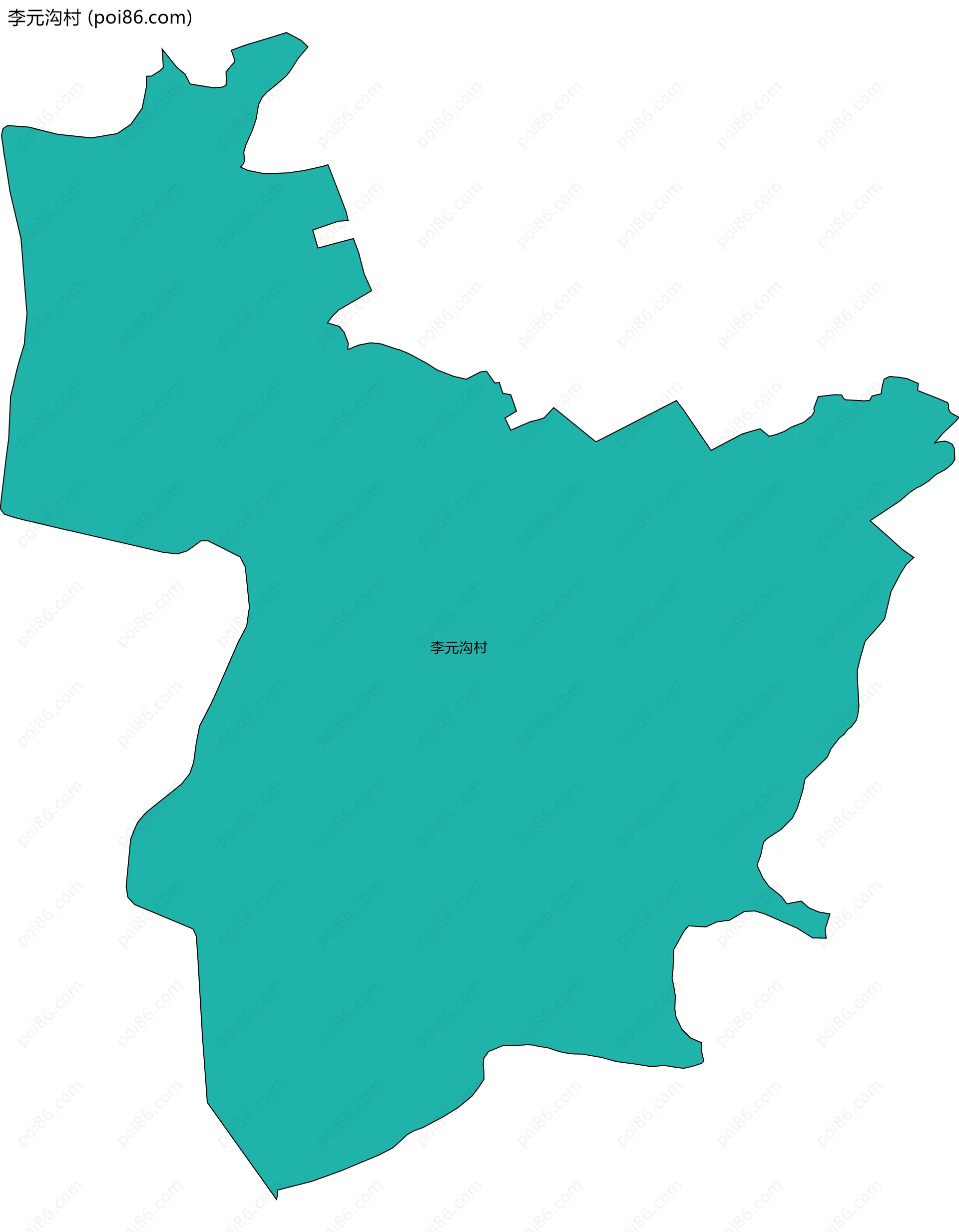 李元沟村边界地图