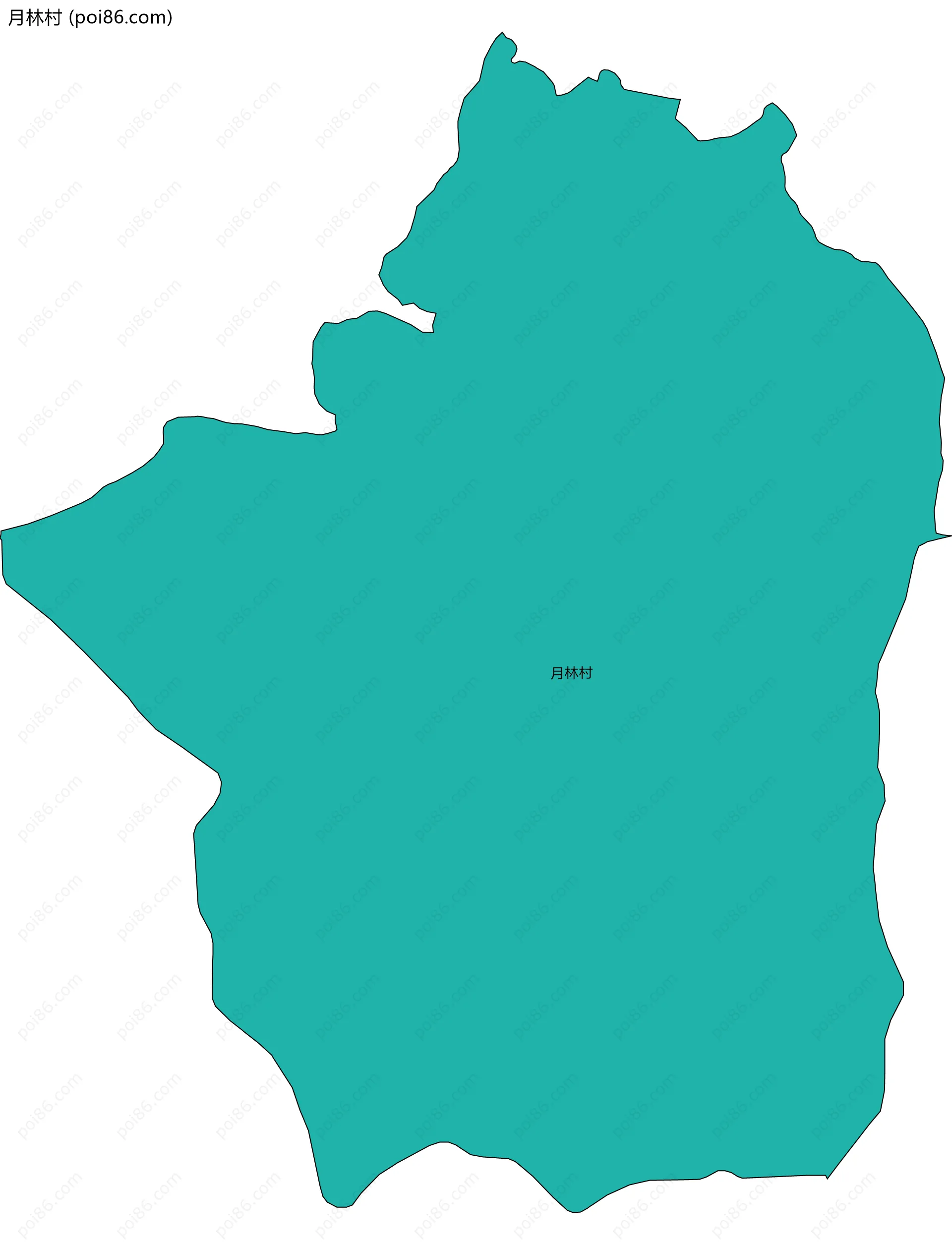 月林村边界地图