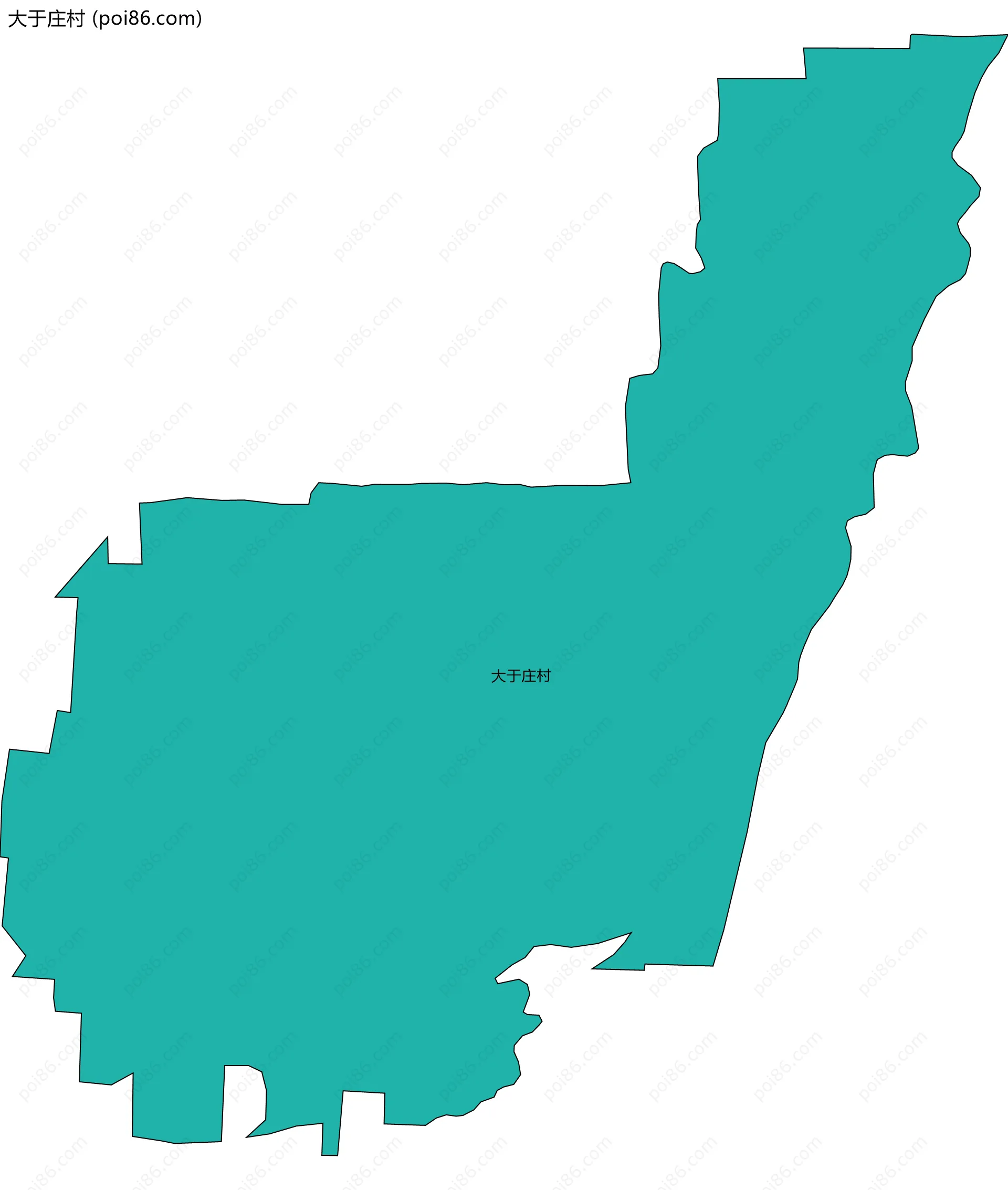 大于庄村边界地图