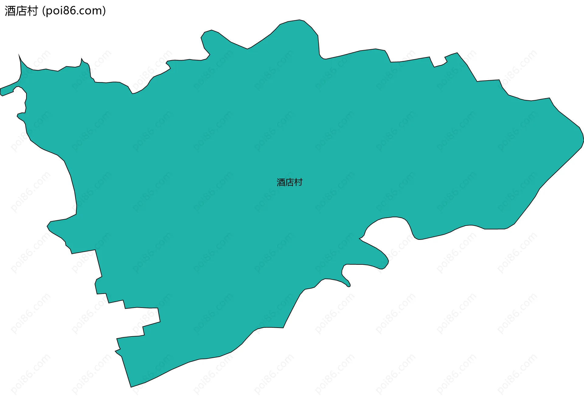 酒店村边界地图
