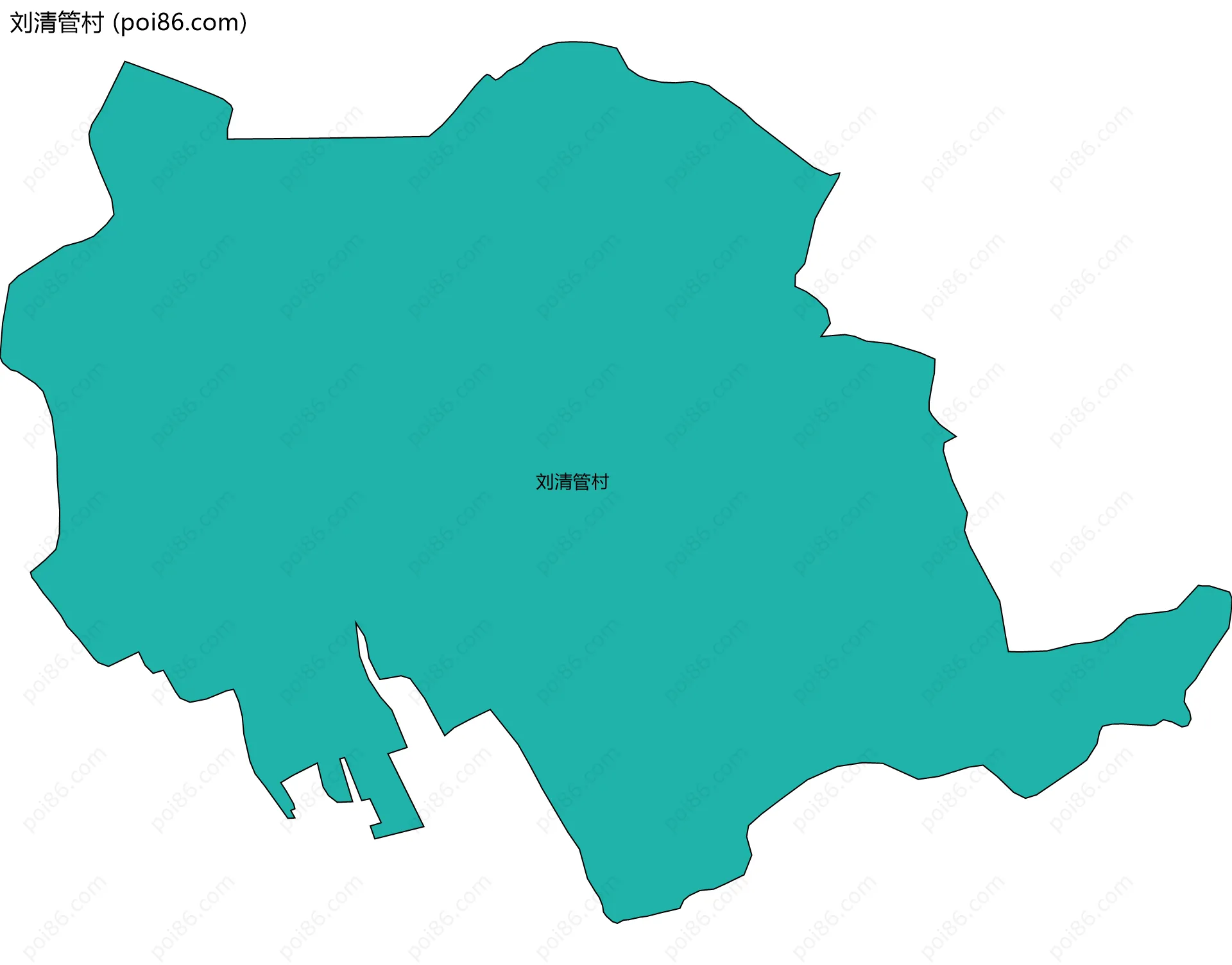 刘清管村边界地图