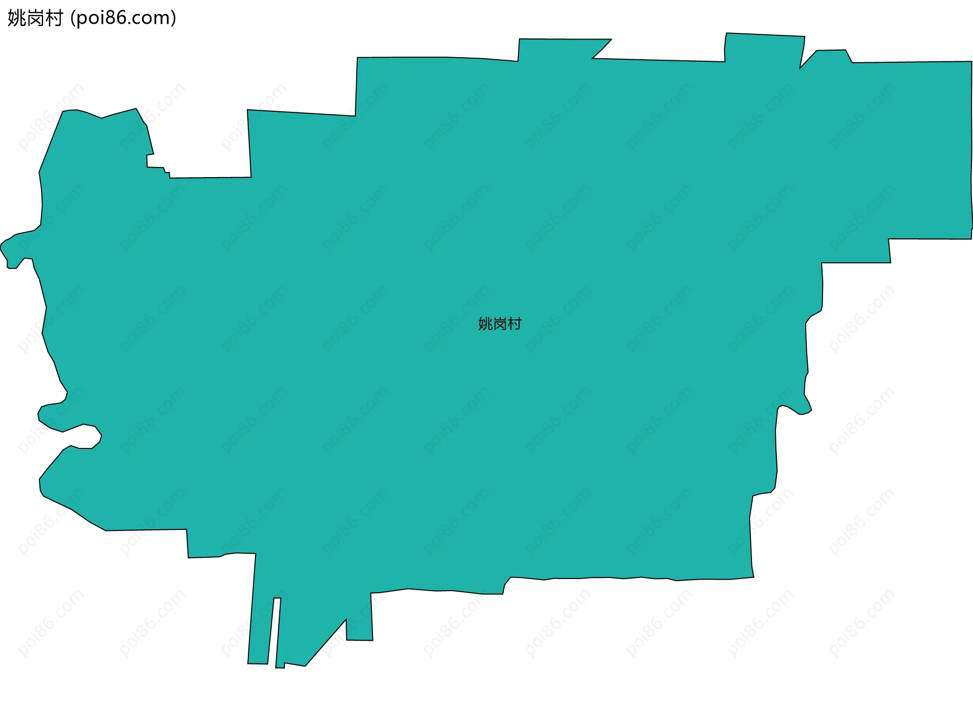姚岗村边界地图