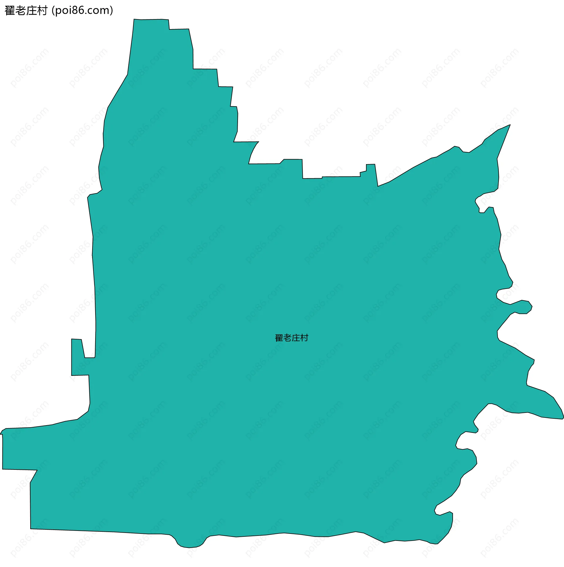 翟老庄村边界地图