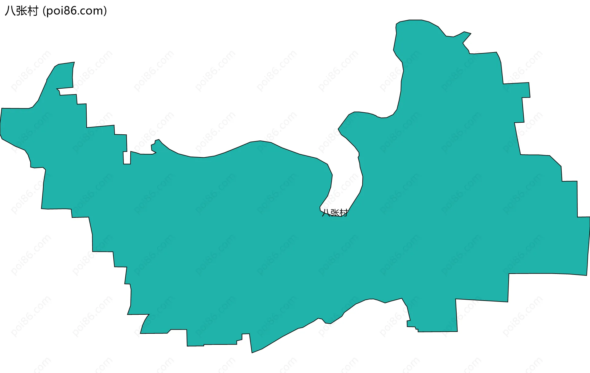 八张村边界地图