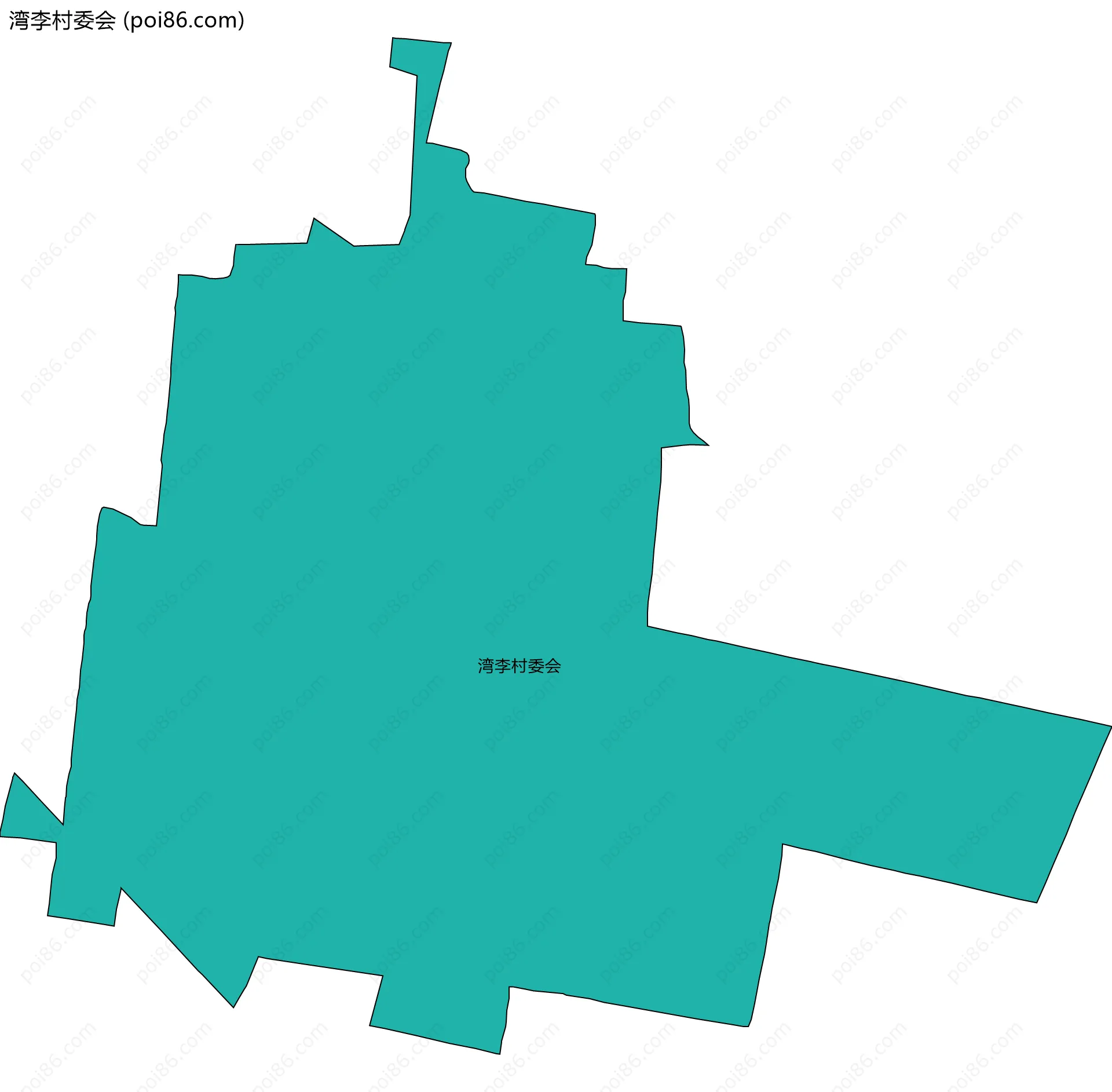 湾李村委会边界地图
