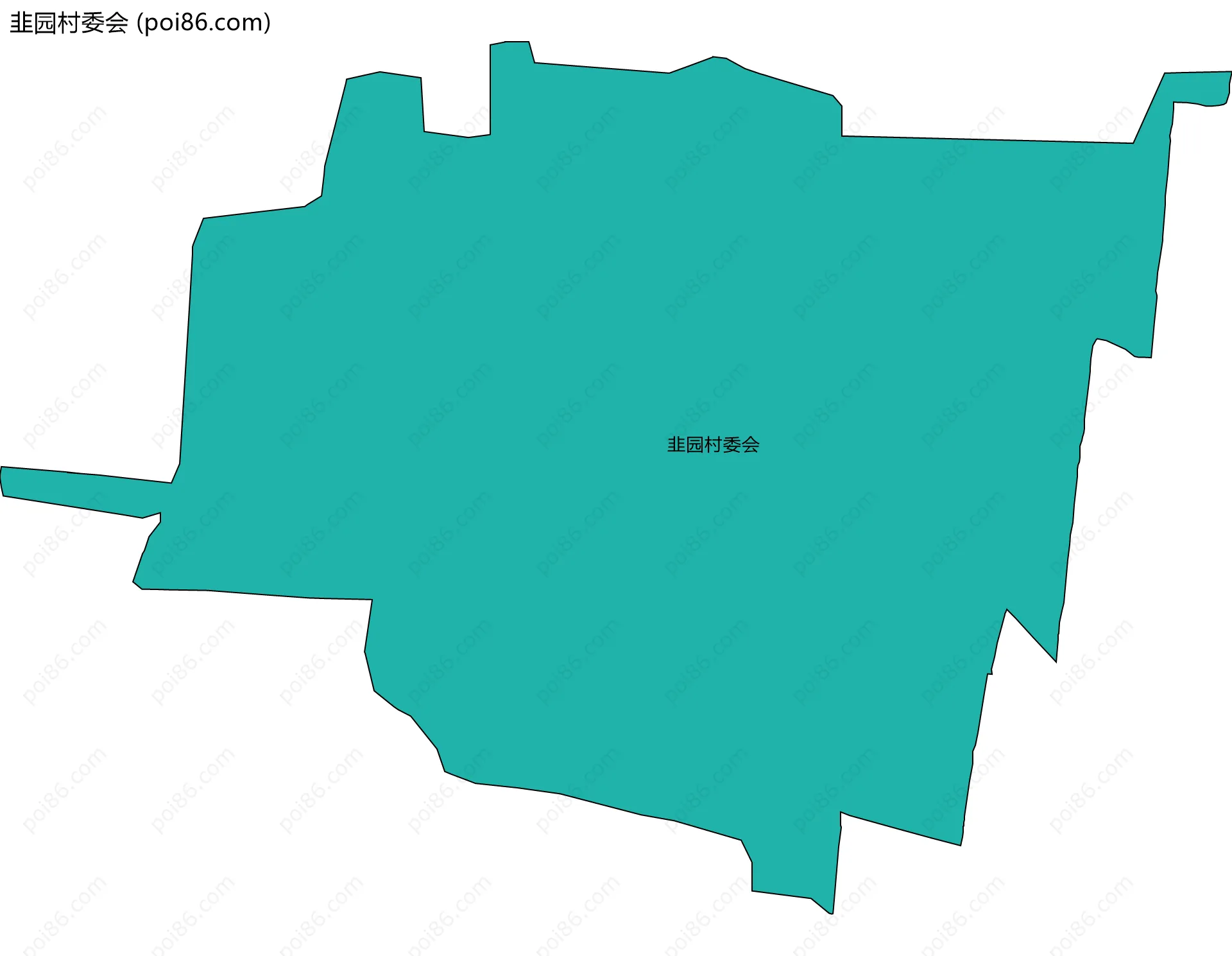 韭园村委会边界地图