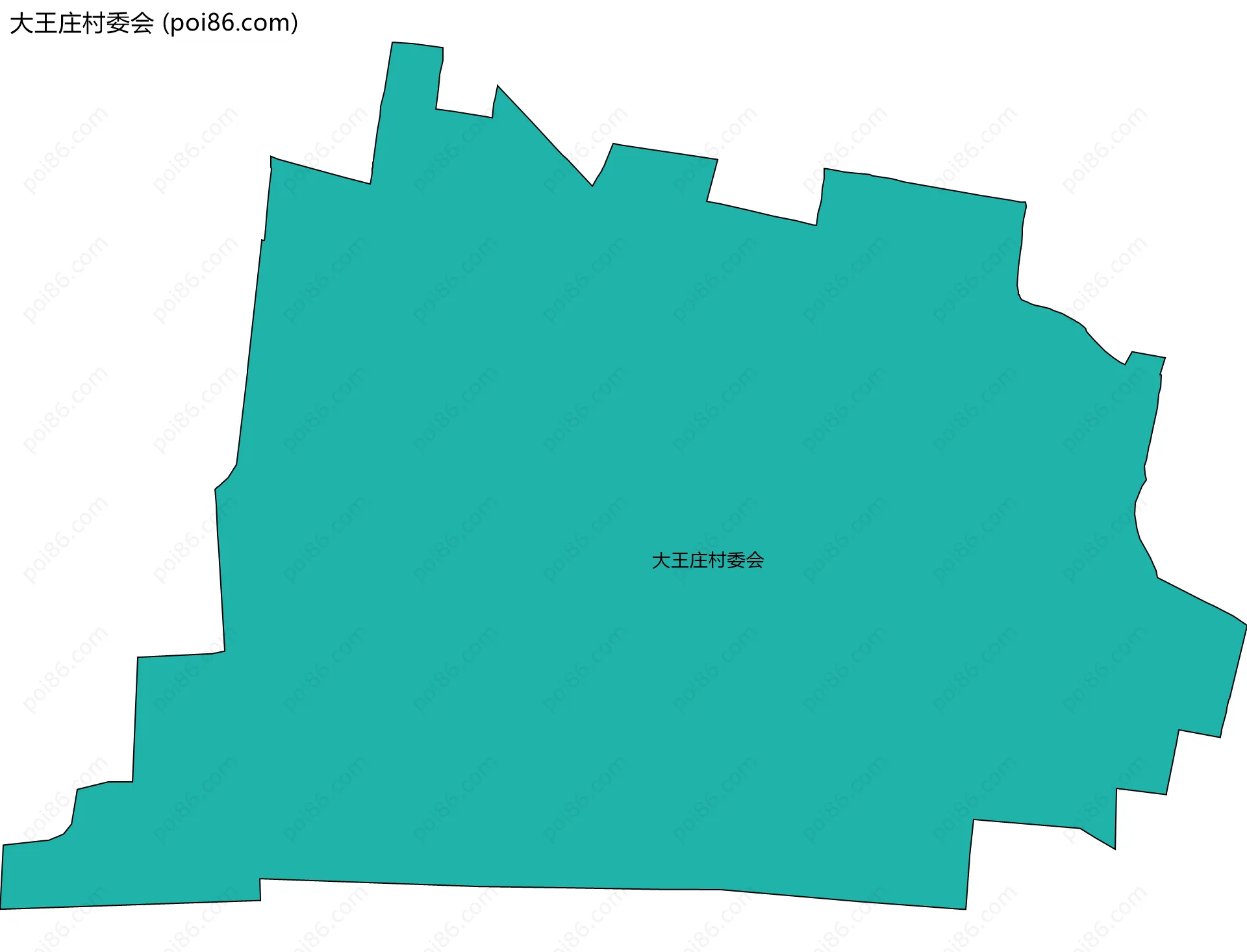 大王庄村委会边界地图