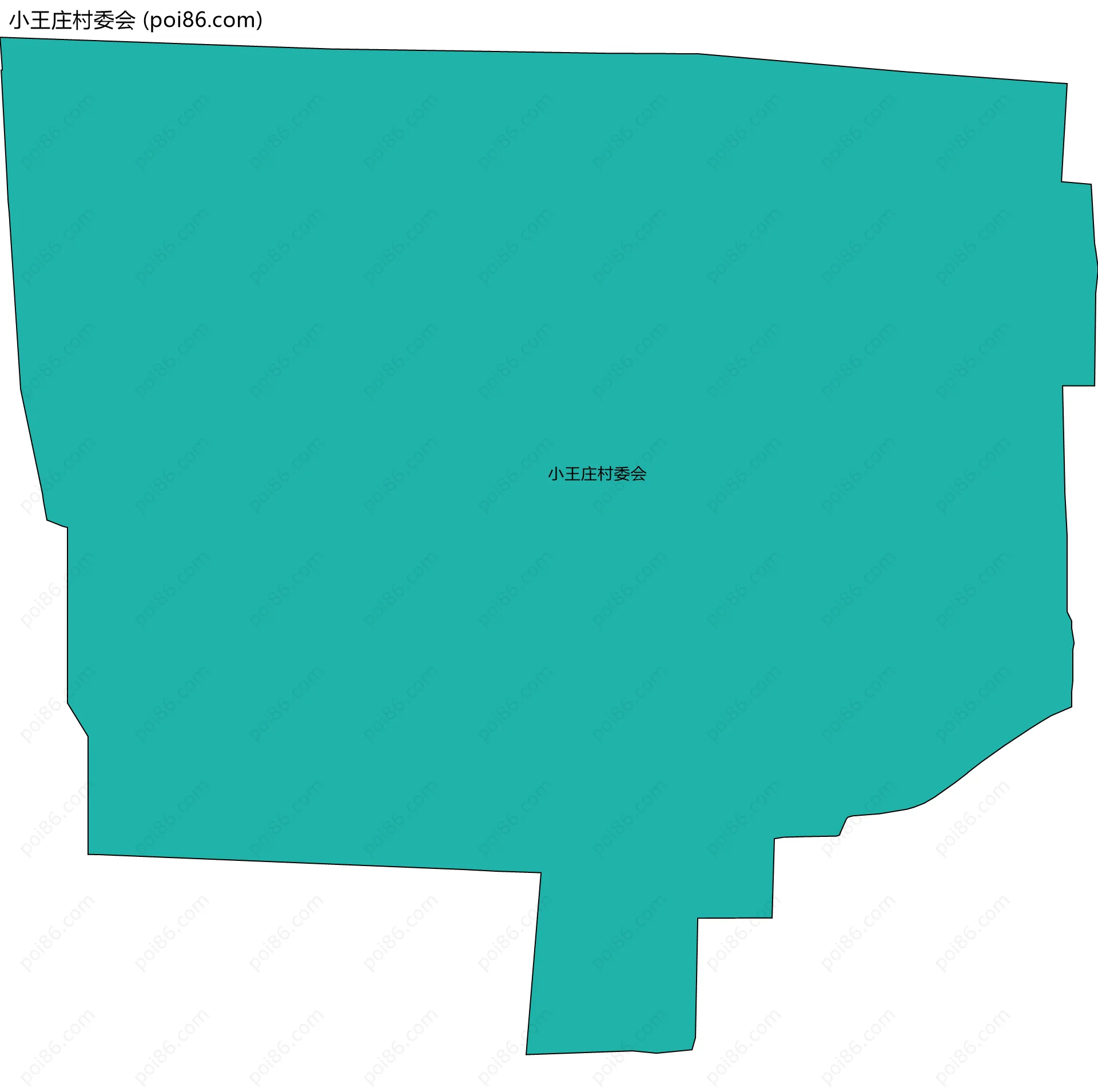 小王庄村委会边界地图