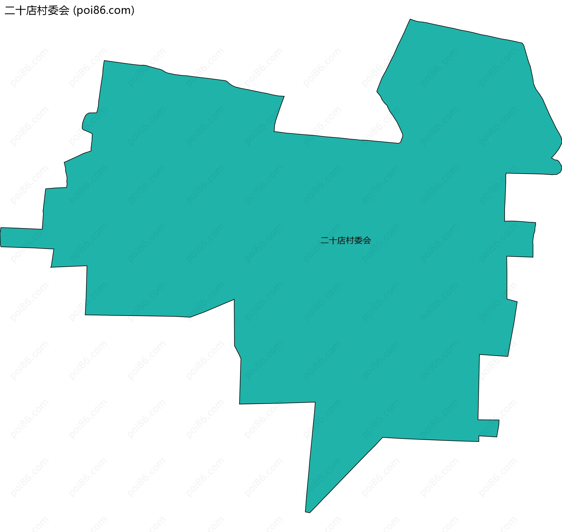 二十店村委会边界地图