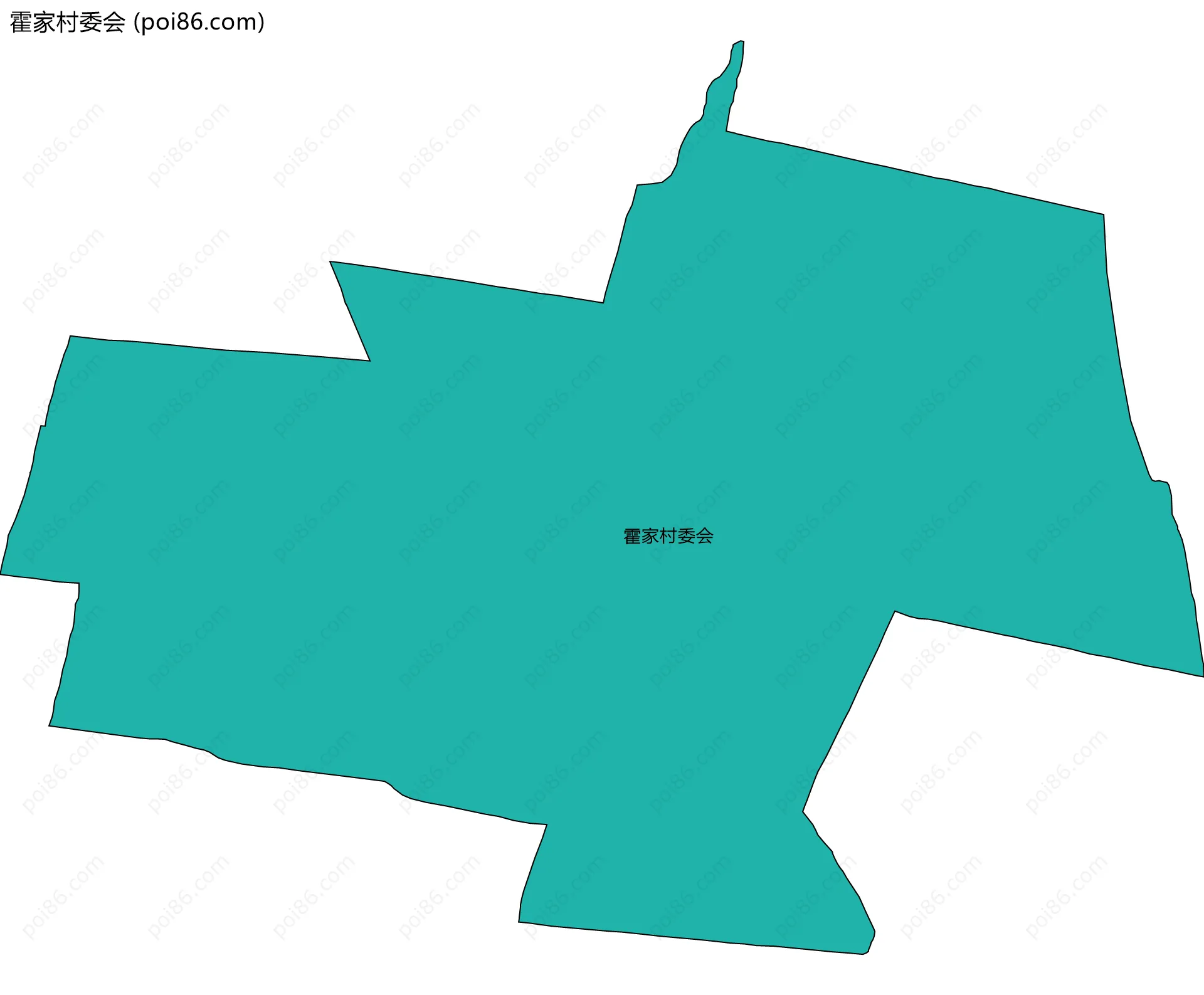霍家村委会边界地图