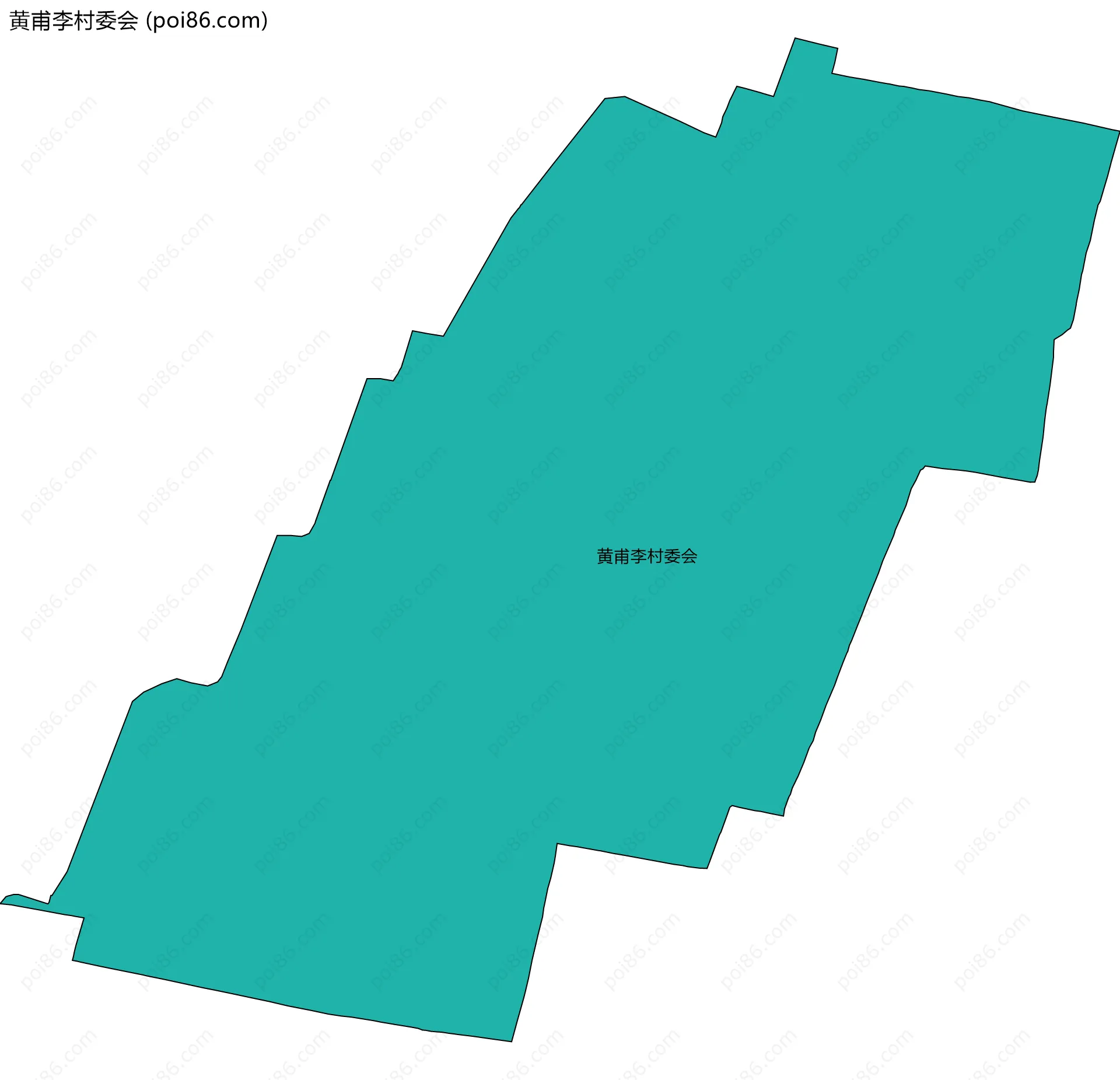 黄甫李村委会边界地图