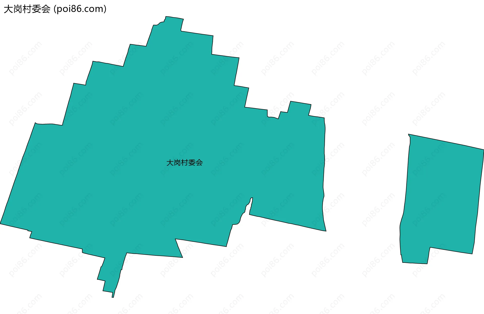 大岗村委会边界地图