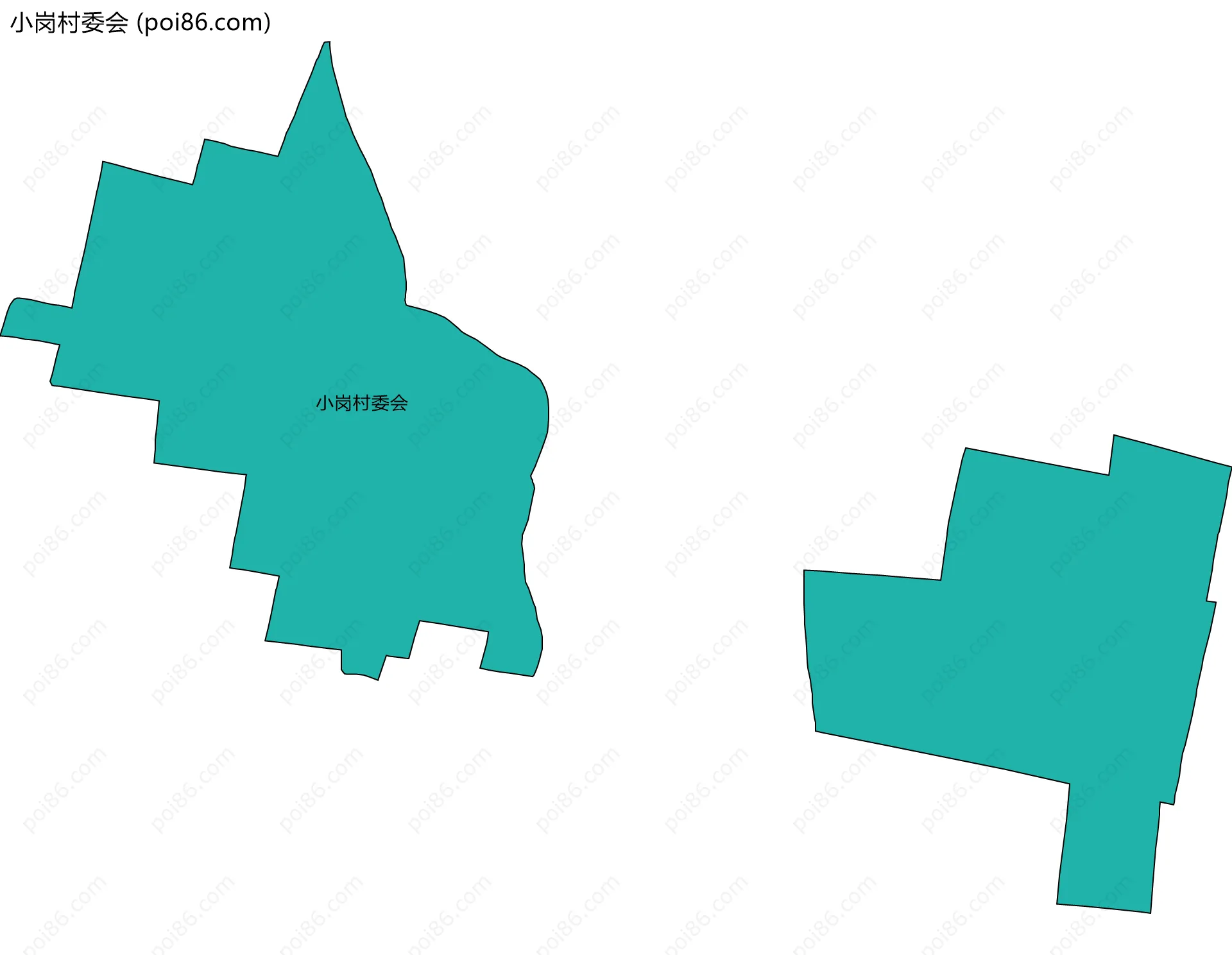 小岗村委会边界地图