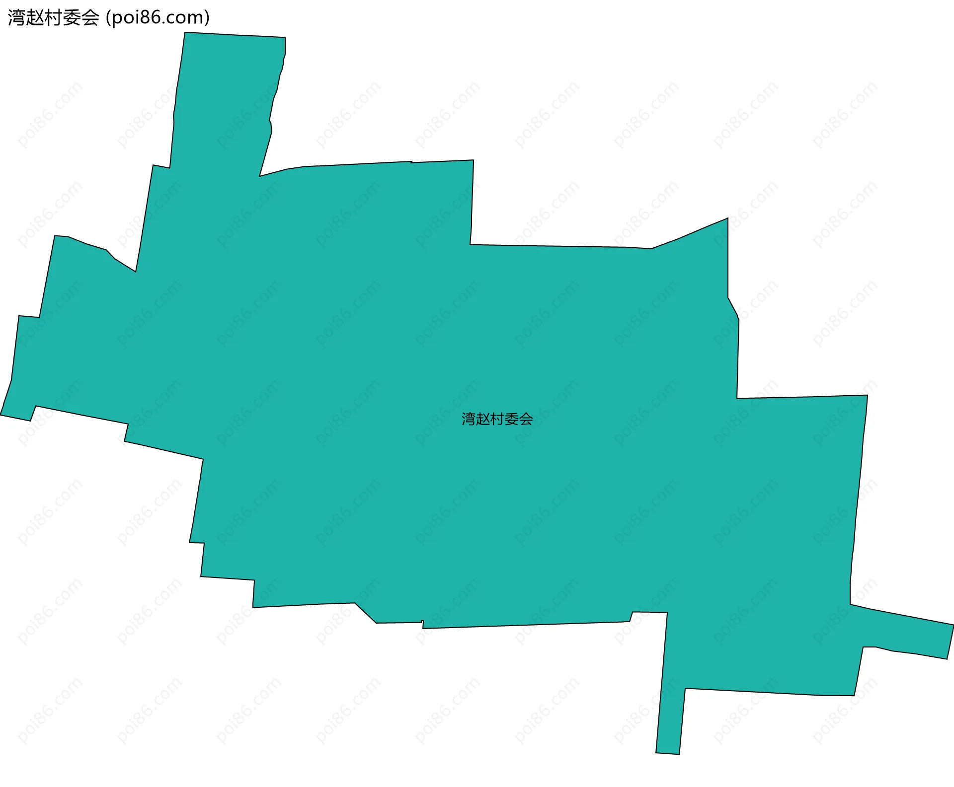 湾赵村委会边界地图