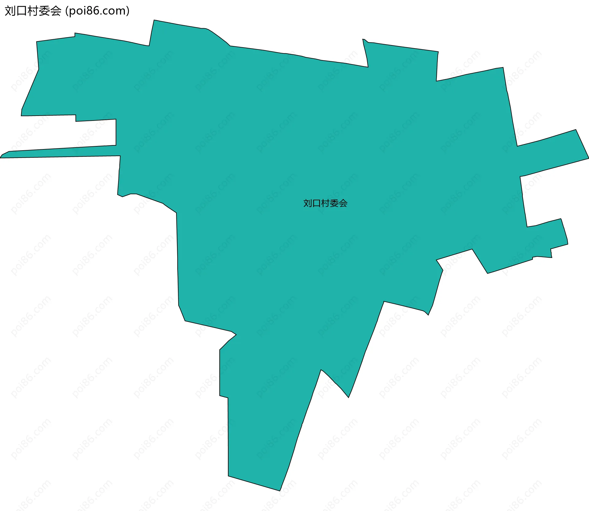 刘口村委会边界地图