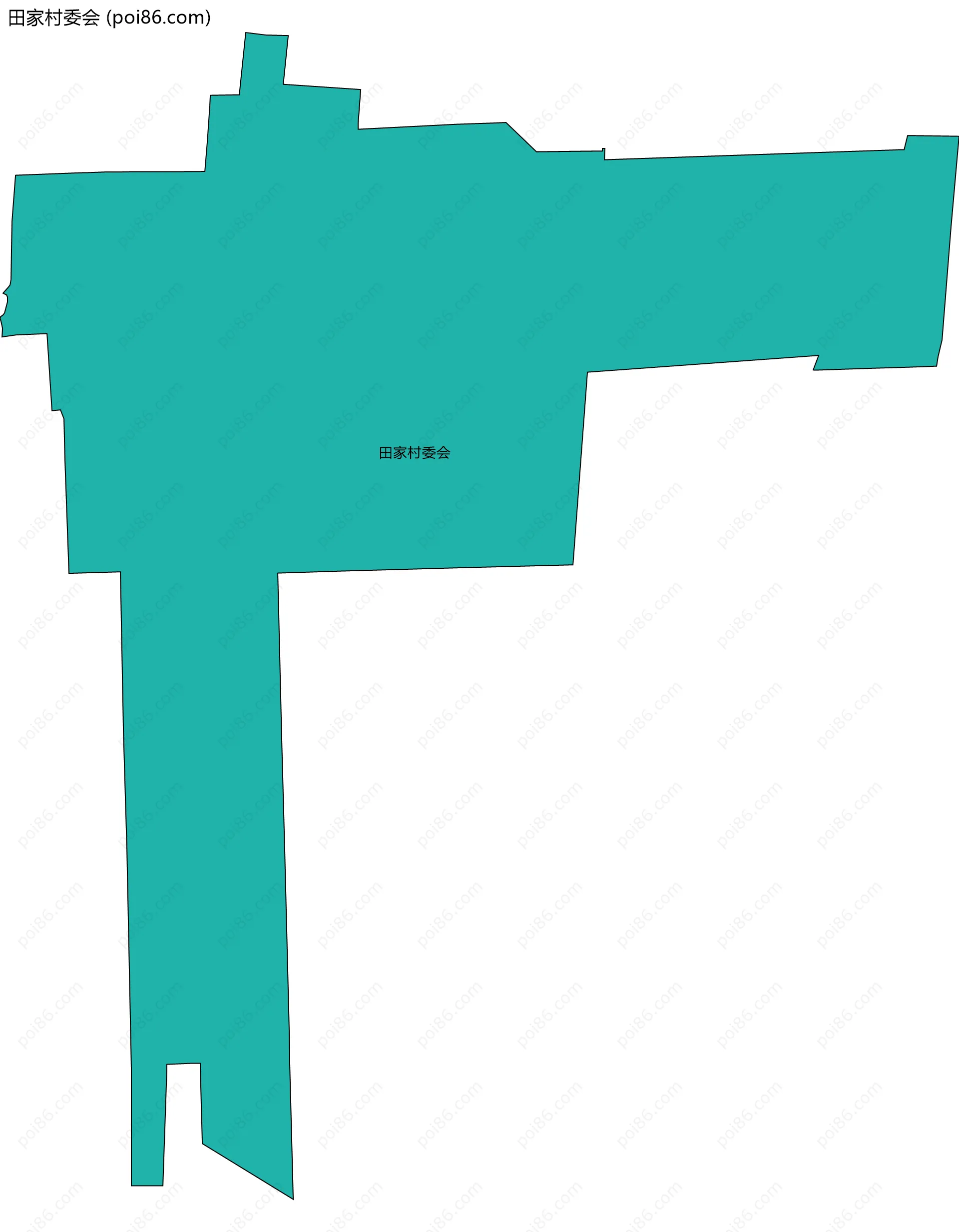 田家村委会边界地图