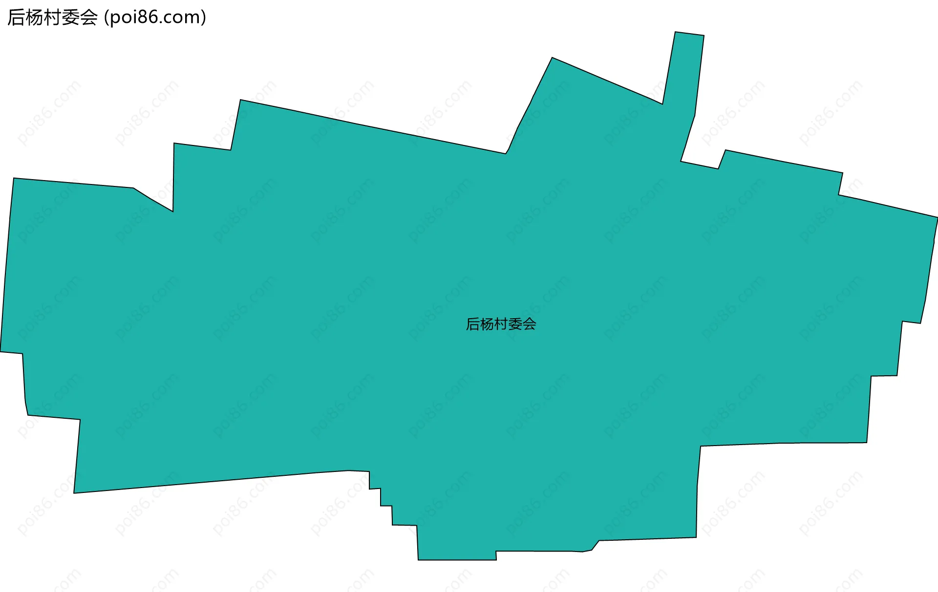 后杨村委会边界地图