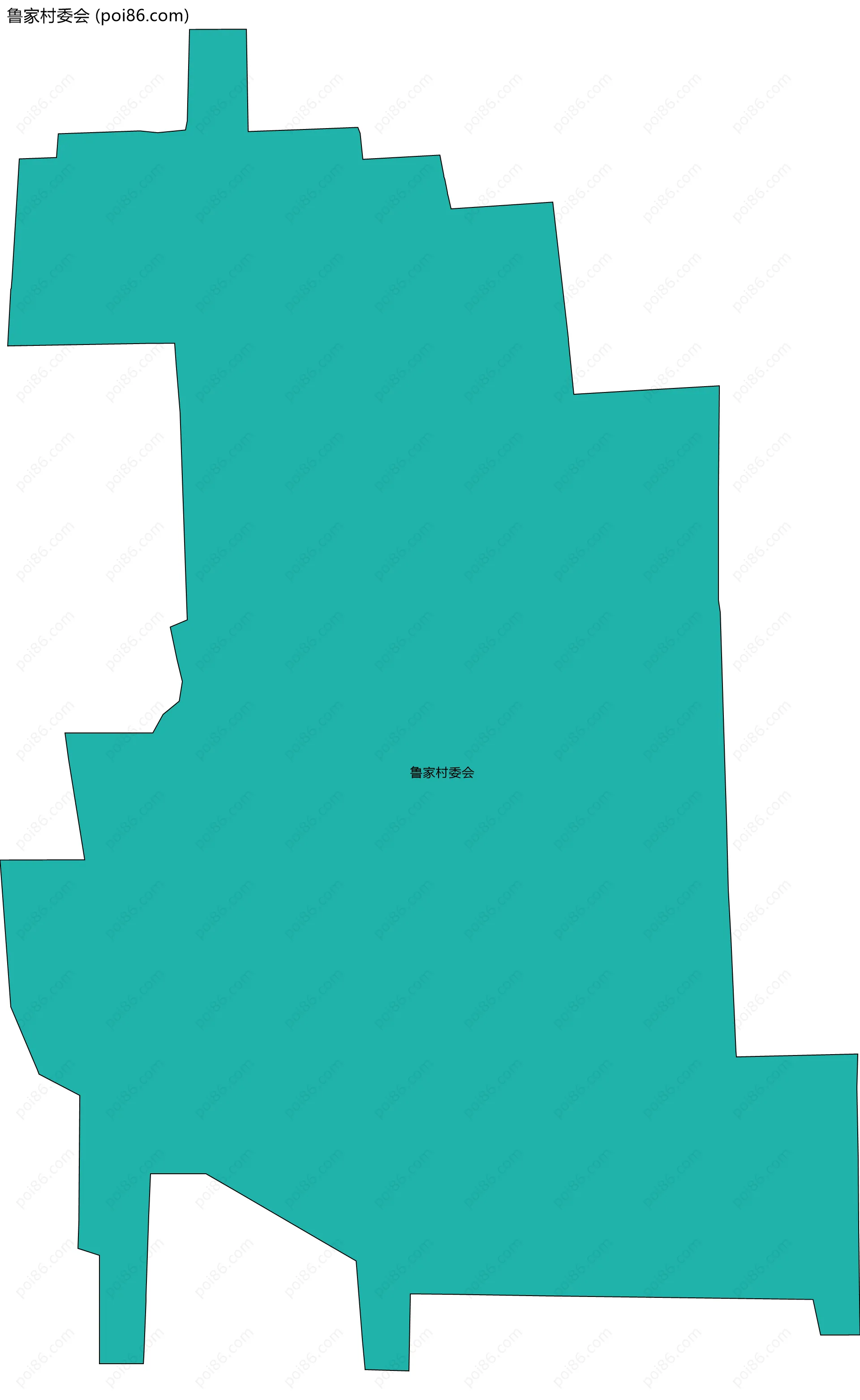 鲁家村委会边界地图