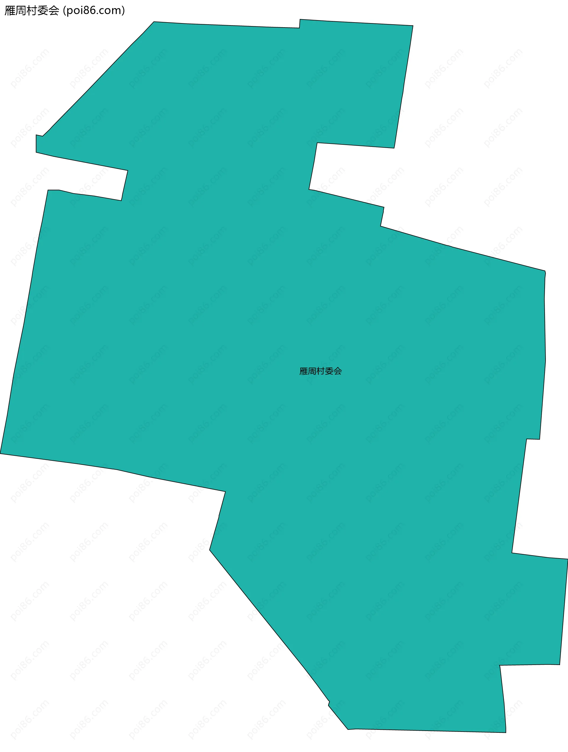 雁周村委会边界地图