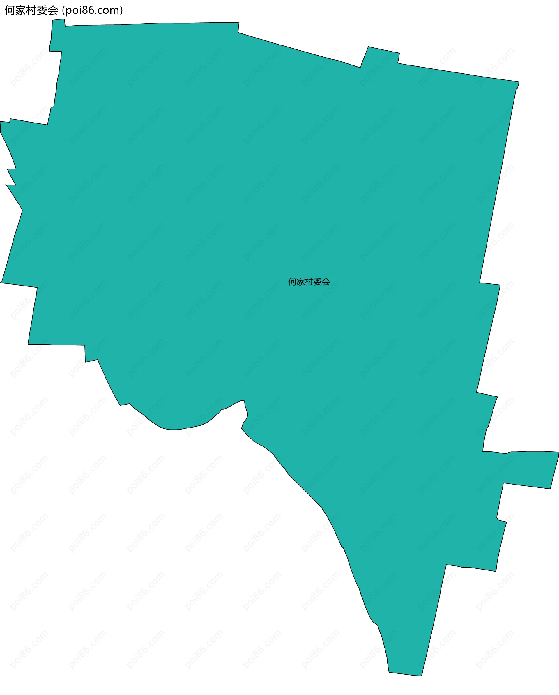 何家村委会边界地图