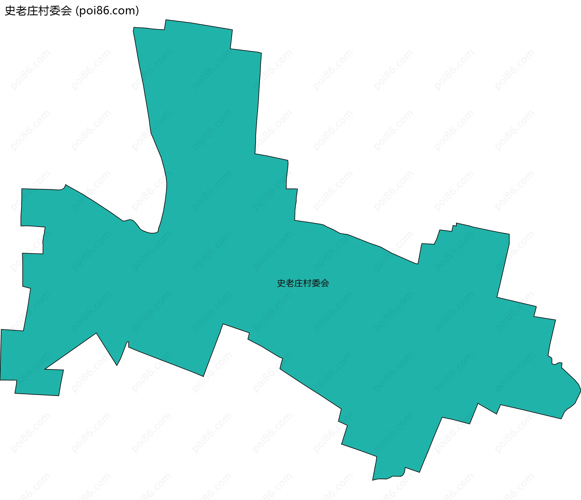 史老庄村委会边界地图