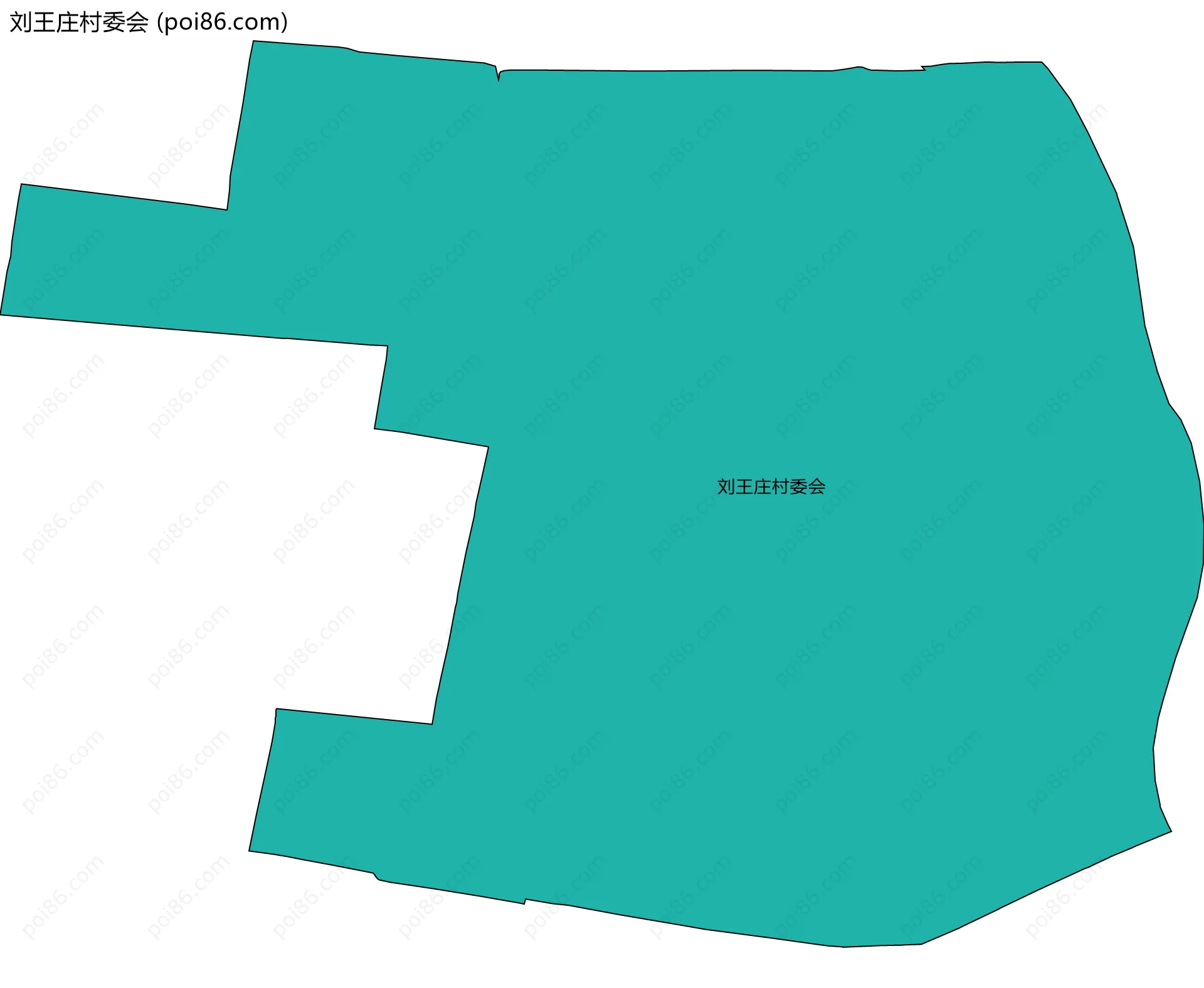 刘王庄村委会边界地图