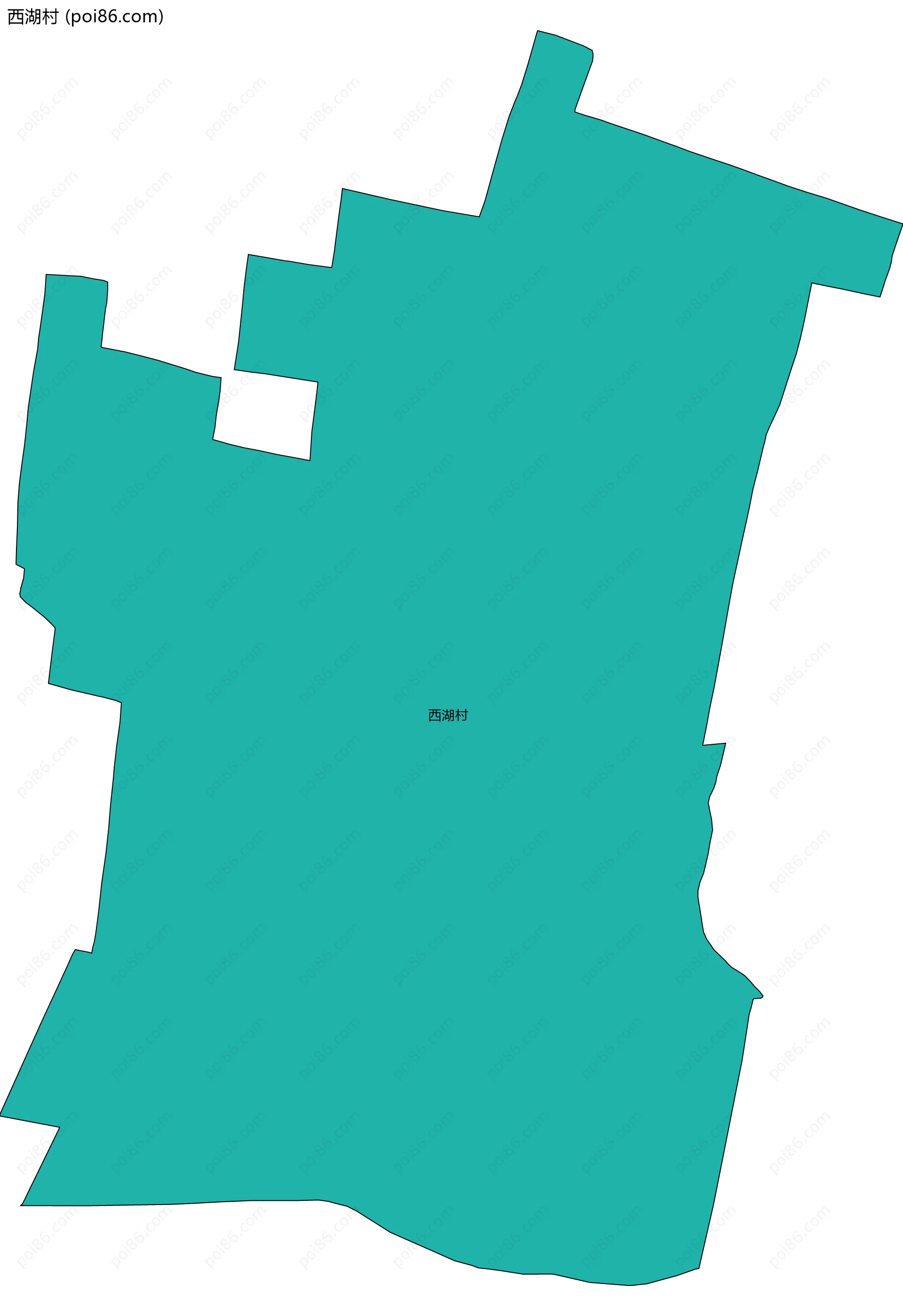 西湖村边界地图