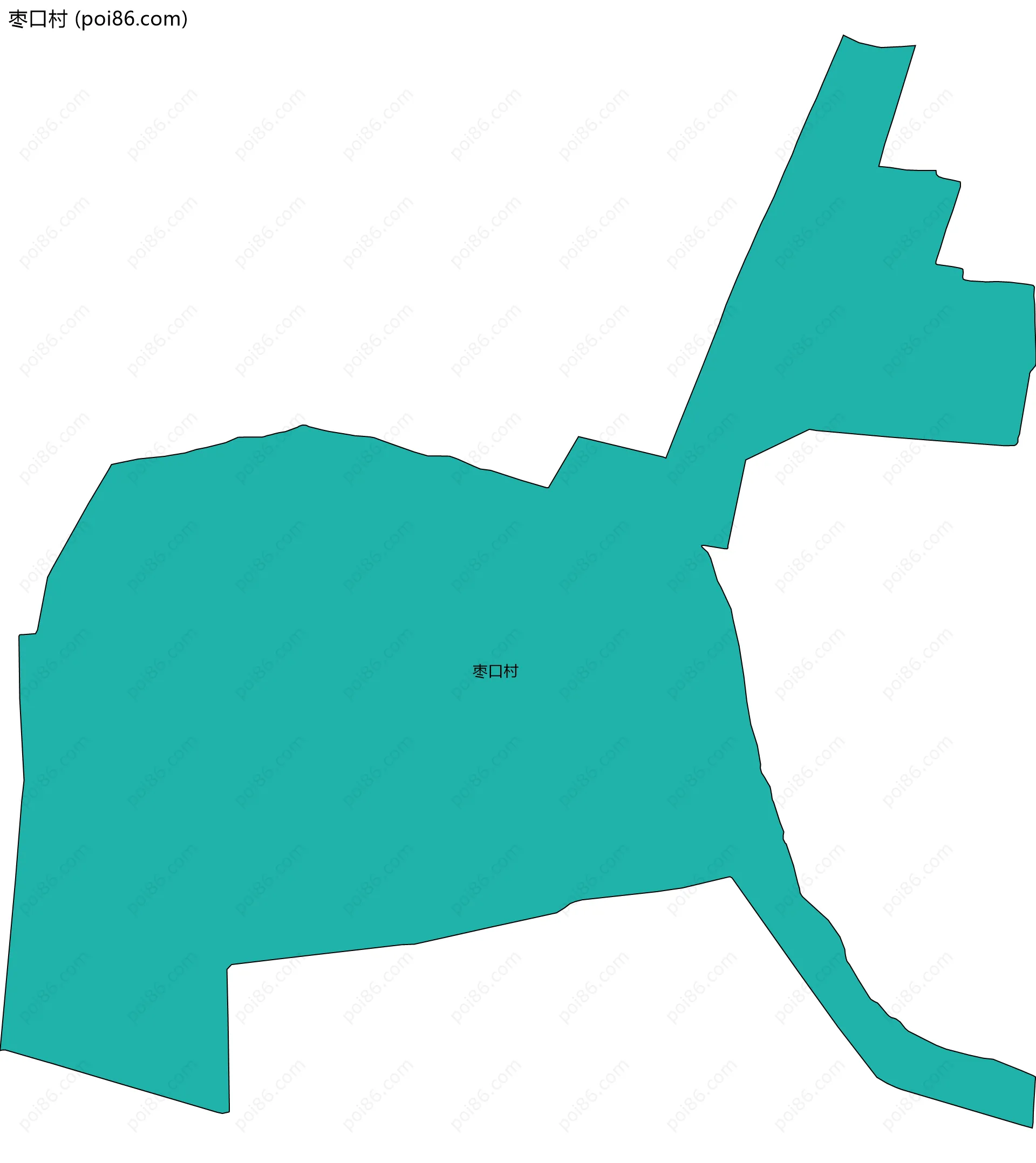 枣口村边界地图