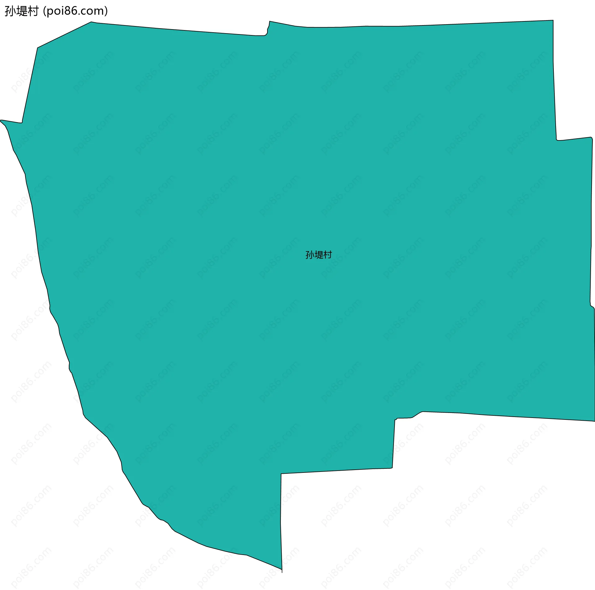 孙堤村边界地图
